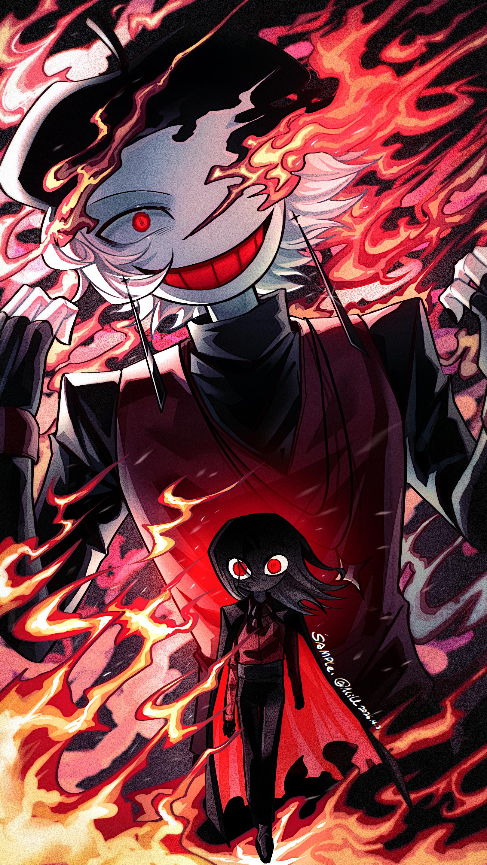 “直视我的怒火” 画了炽烈，画的时候感觉炽烈在脑子里说“我要撕碎焚烧直...