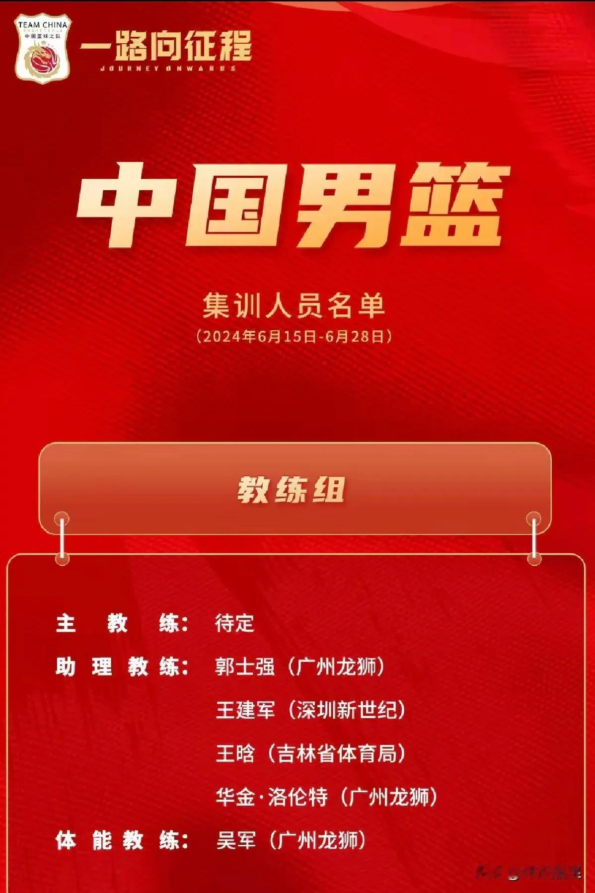 杜锋？
中国篮协昨晚公布了新一届中国男篮集训名单，引起不少热议：在CBA总决赛神