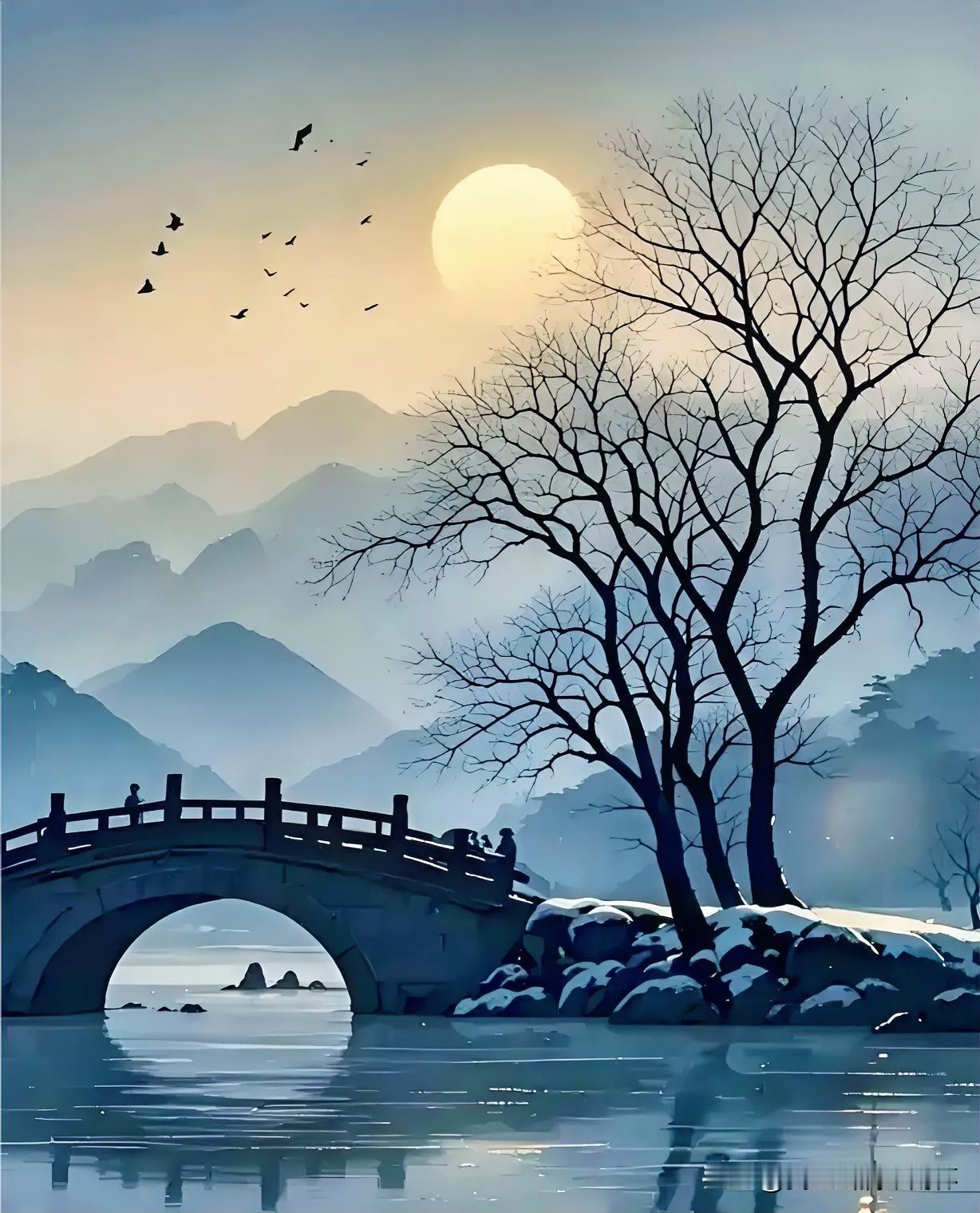 下联：寒鸦飞尽晚村愁
上联：有请雅士[玫瑰][玫瑰][玫瑰]
