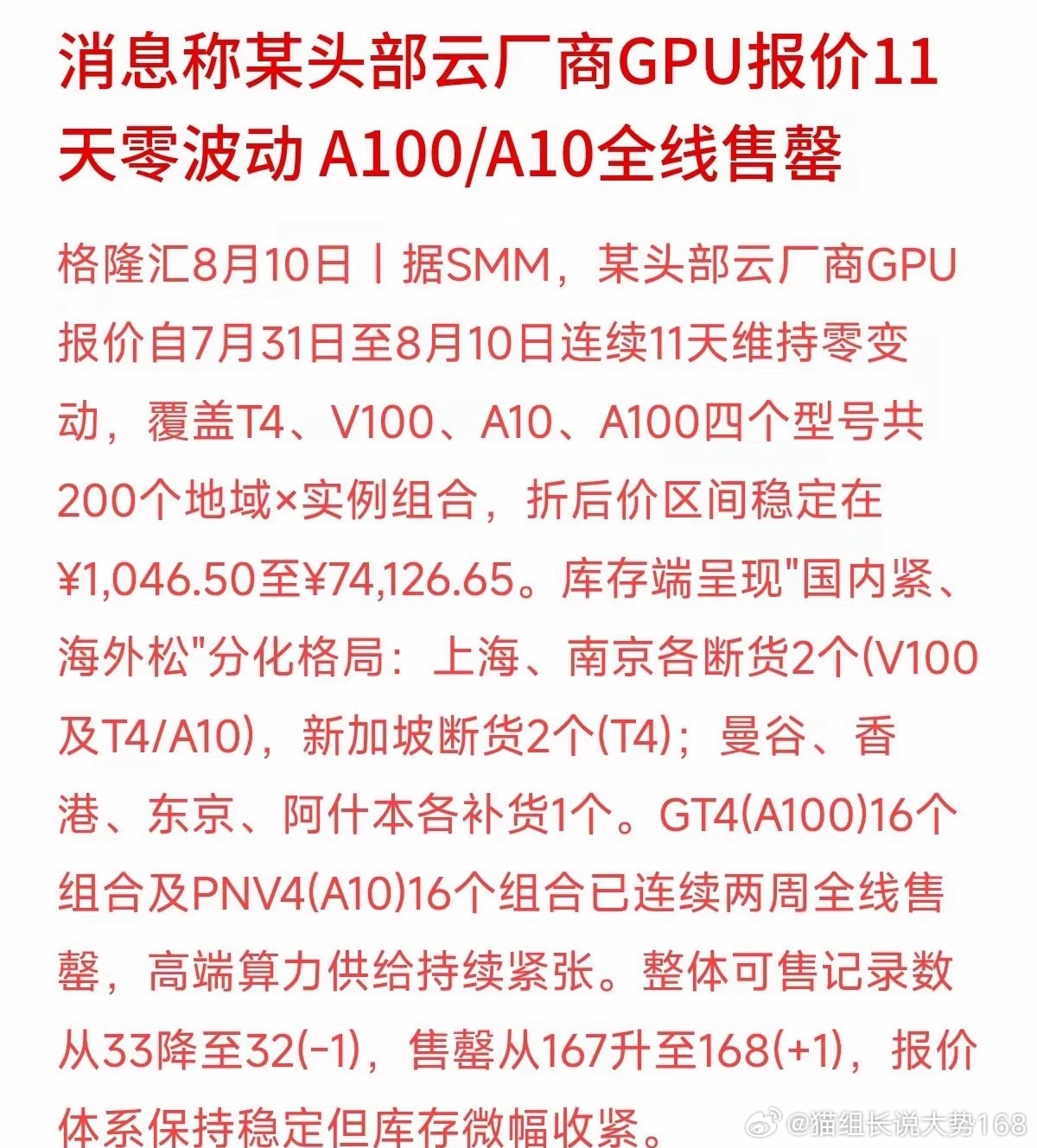 最近不少人在问，AI算力是不是已经炒过头了？我们直接拿头部云厂商的真实后台数据说