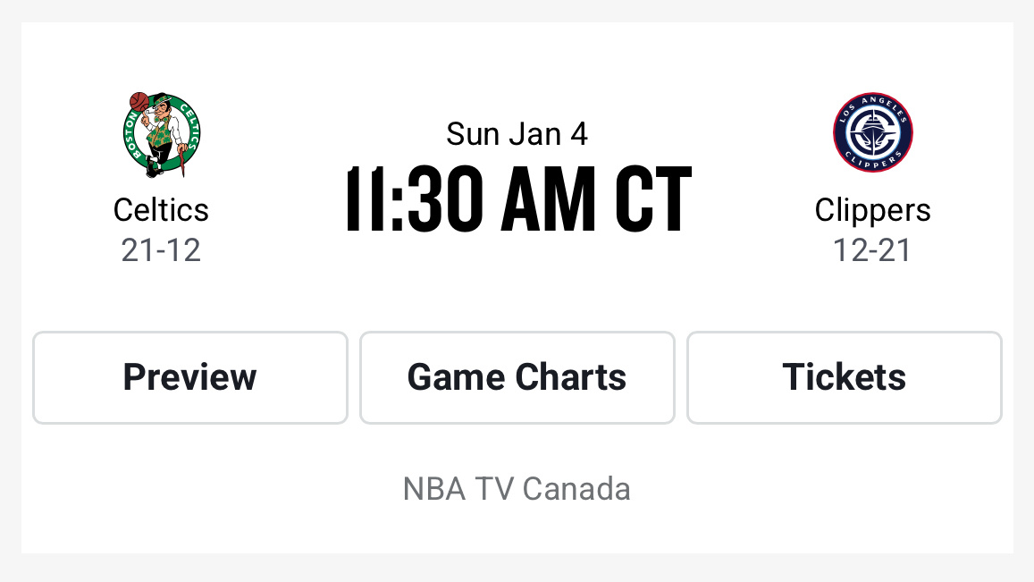 凯尔特人国度 直播预告 : 明早11:30【 2025-26赛季 】 NBA常规