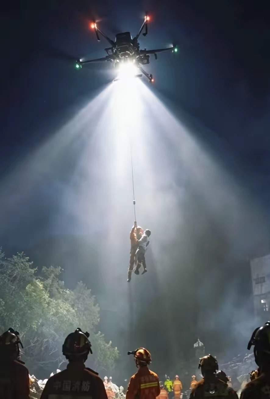 广西无人机此刻成了生命保护神！

科技迎来巨大进步，无人机直接就带人逃离洪水区。