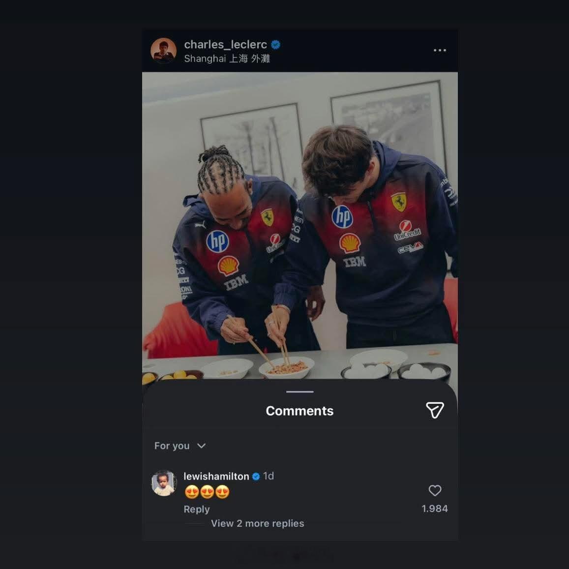 由此可见，比起卡戴珊，老汉更喜欢乐扣f1勒克莱尔汉密尔顿 北京