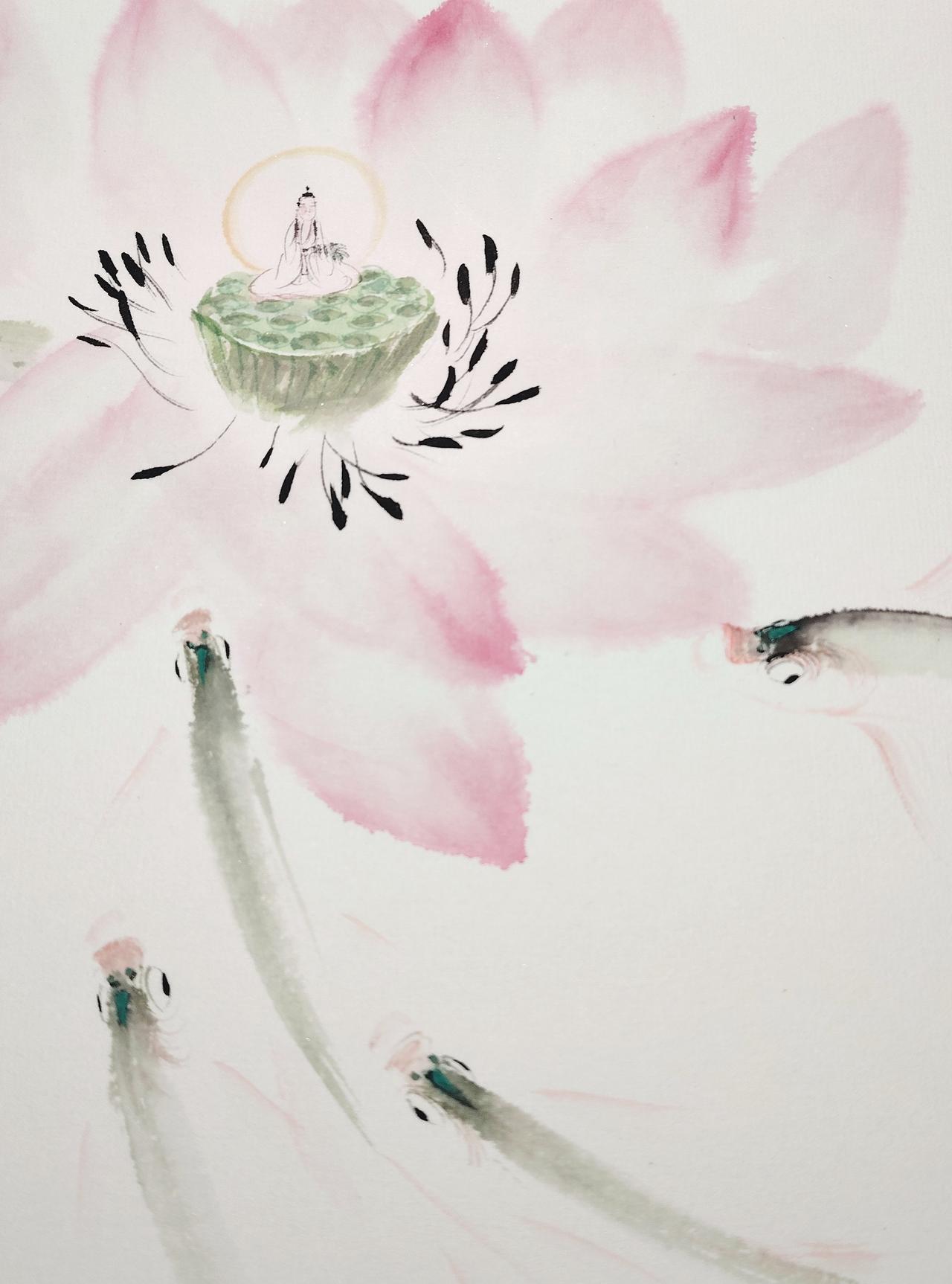 观自在菩萨分享菩萨护佑时刻 每日一心经 随缘自在观 莲花中观音菩萨 观自在内心