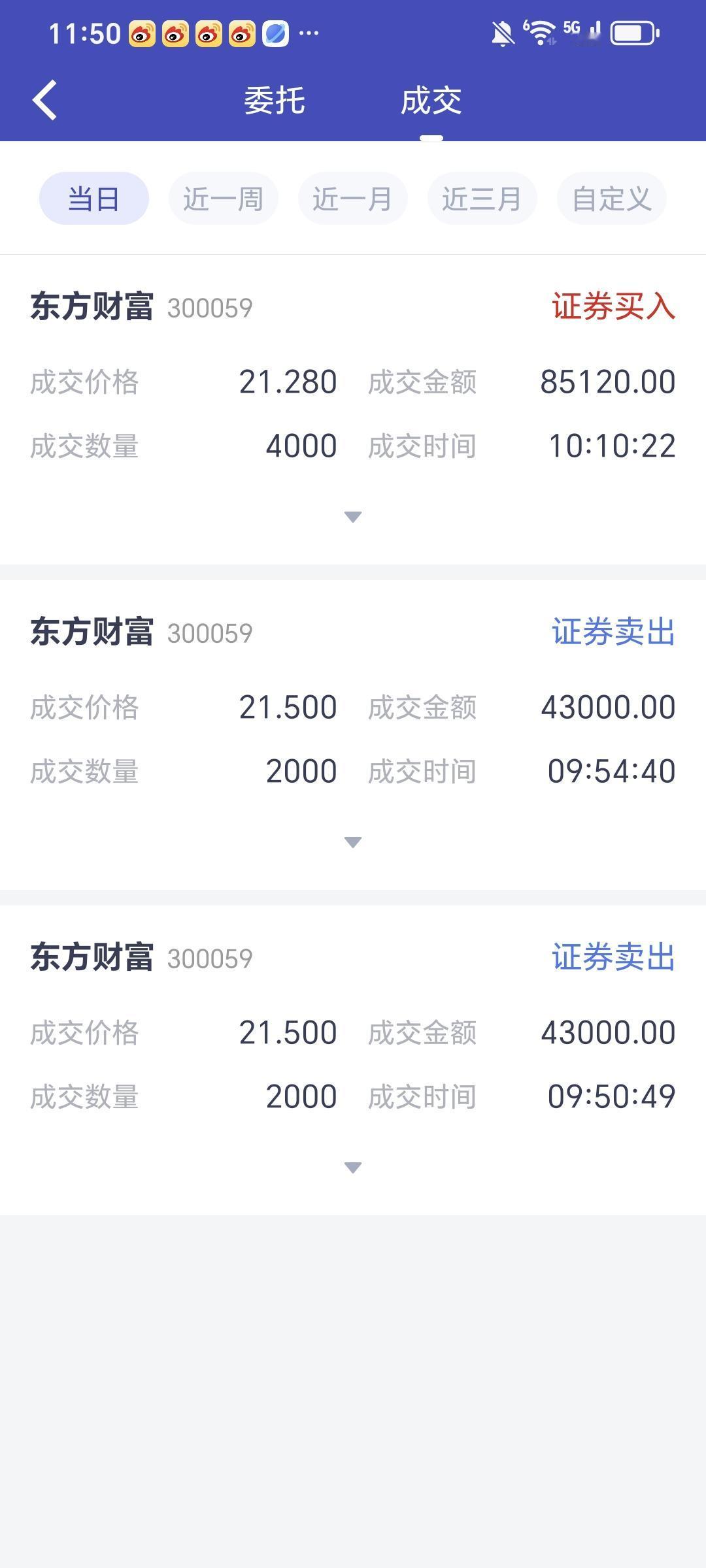 第5次交易成功，赚800