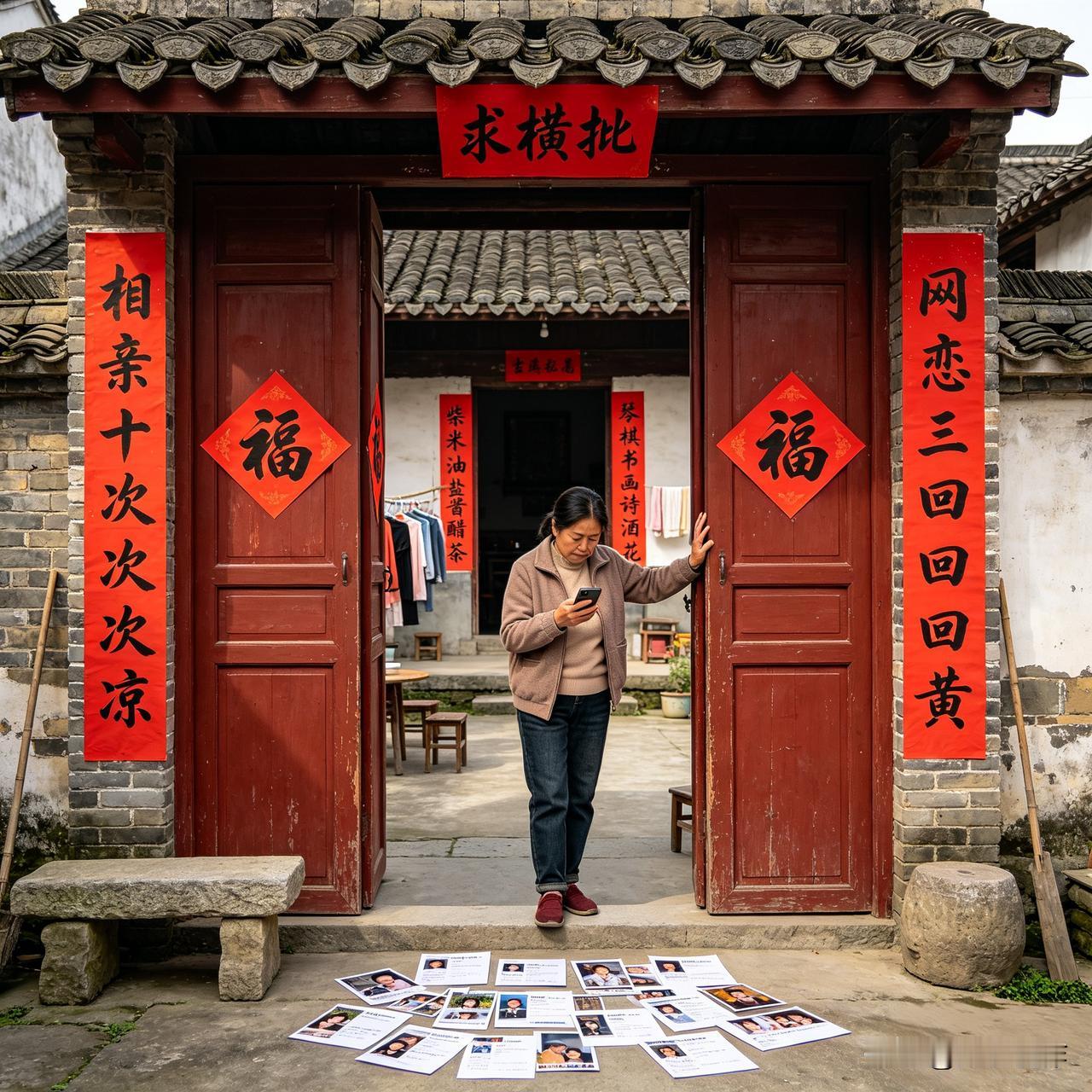 现成的上联“相亲十次次次凉，网恋三回回回黄”太真实了！今天诚邀各位诗友发挥才情，