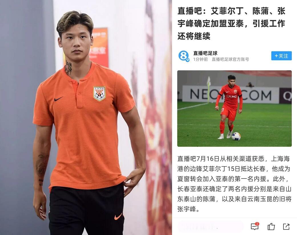 陈蒲去亚泰后，泰山队是不是可以提拔刘国宝和王昊斌了？
树挪死人挪活，说不定陈蒲去