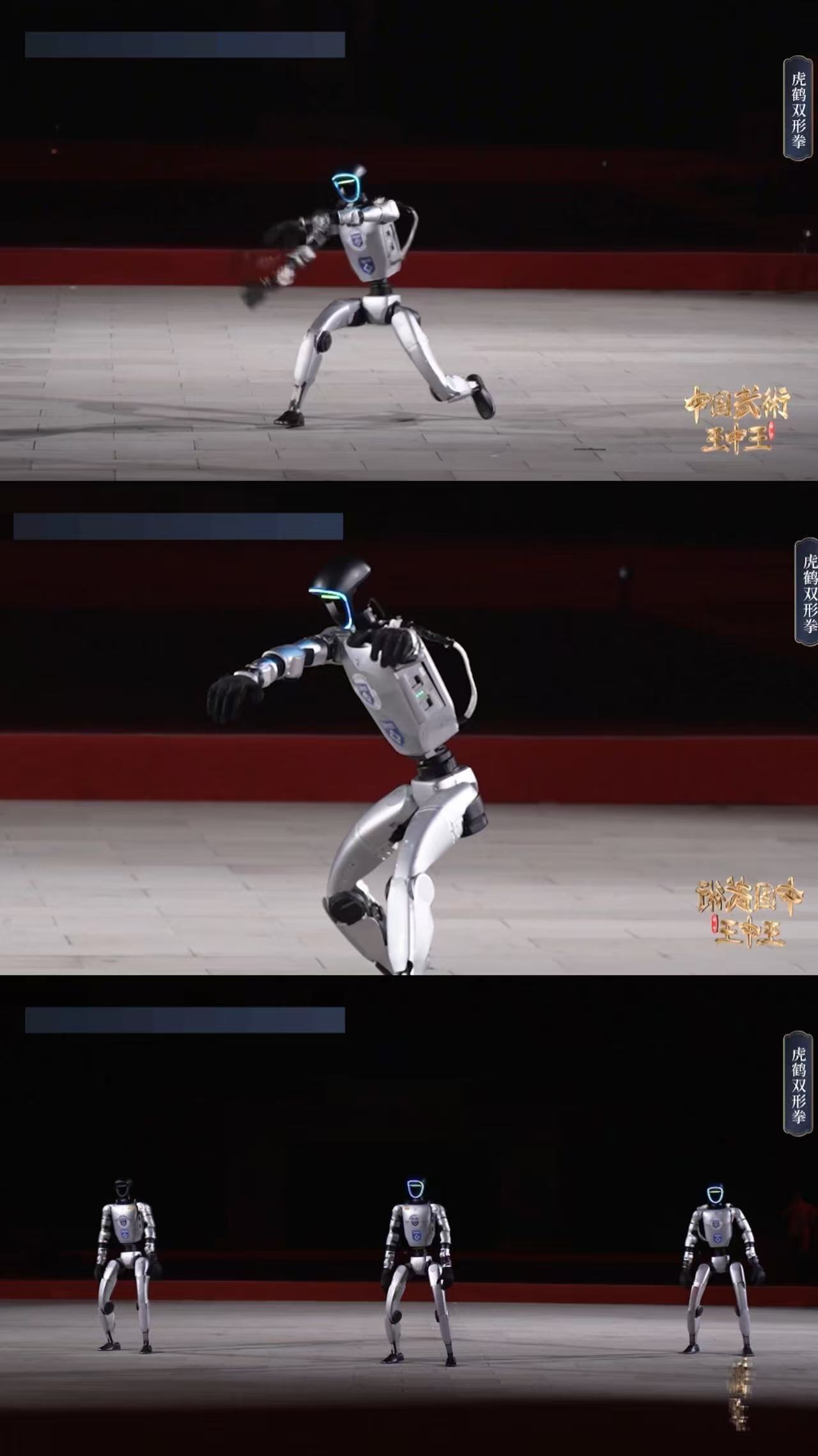 机器人居然会打虎鹤双形拳起猛了！《中国武术王中王》舞台惊现机器人打拳，一套虎鹤双