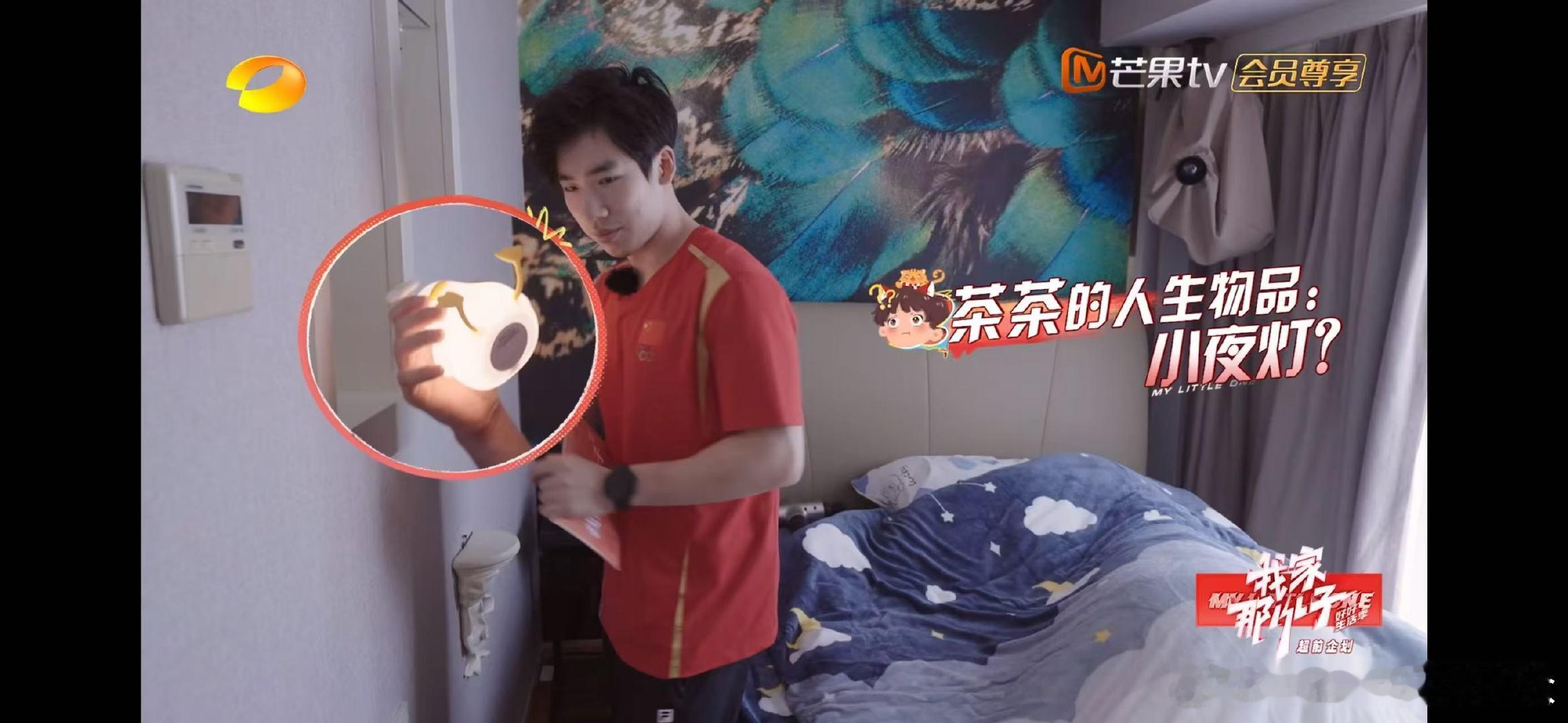 张博恒睡觉必须有光  参加综艺节目，说睡觉必须有光，茶茶还怕黑吗？不，是不喜欢黑