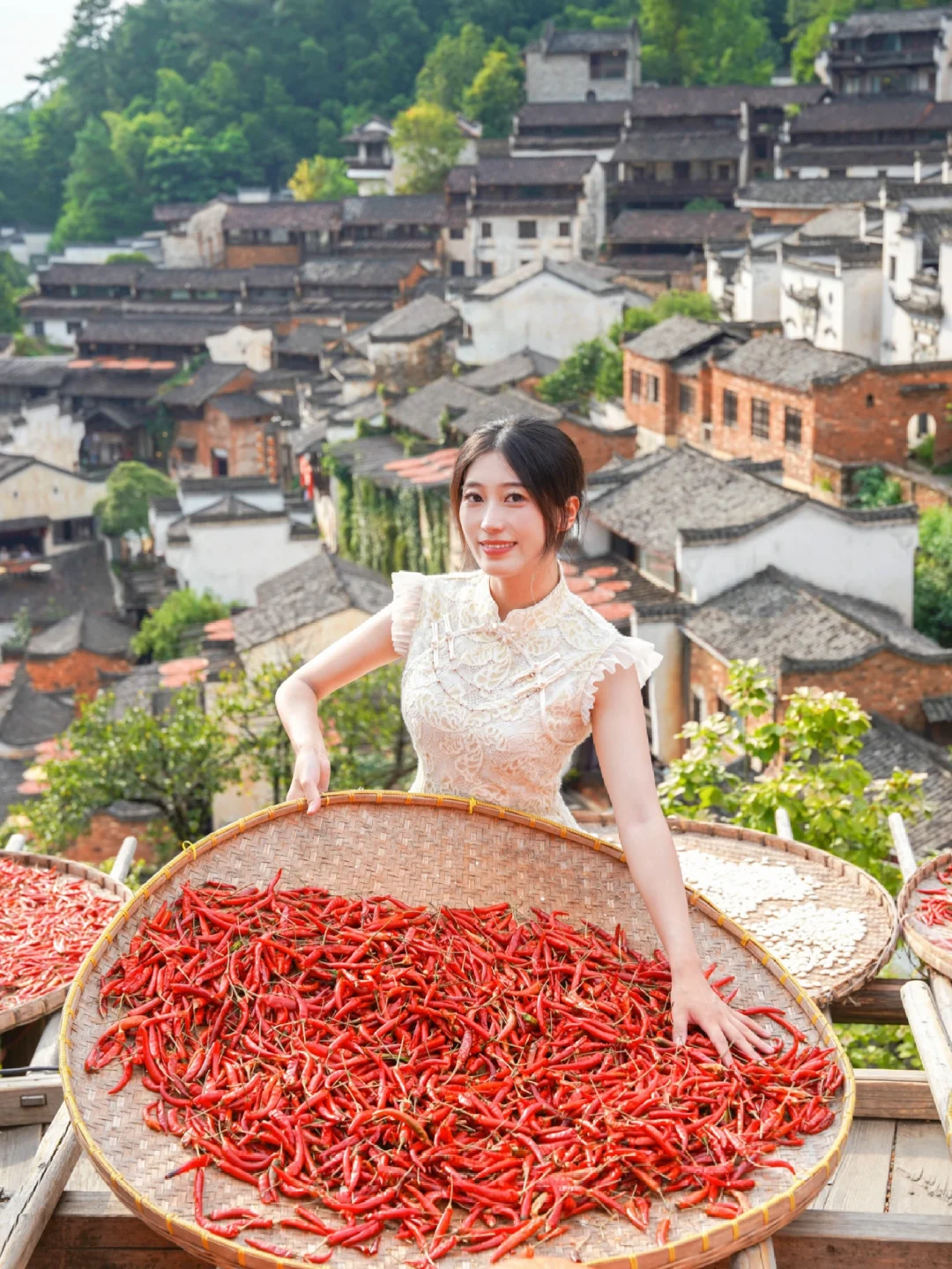 篁岭最详细网红打卡机位，一起来晒秋！