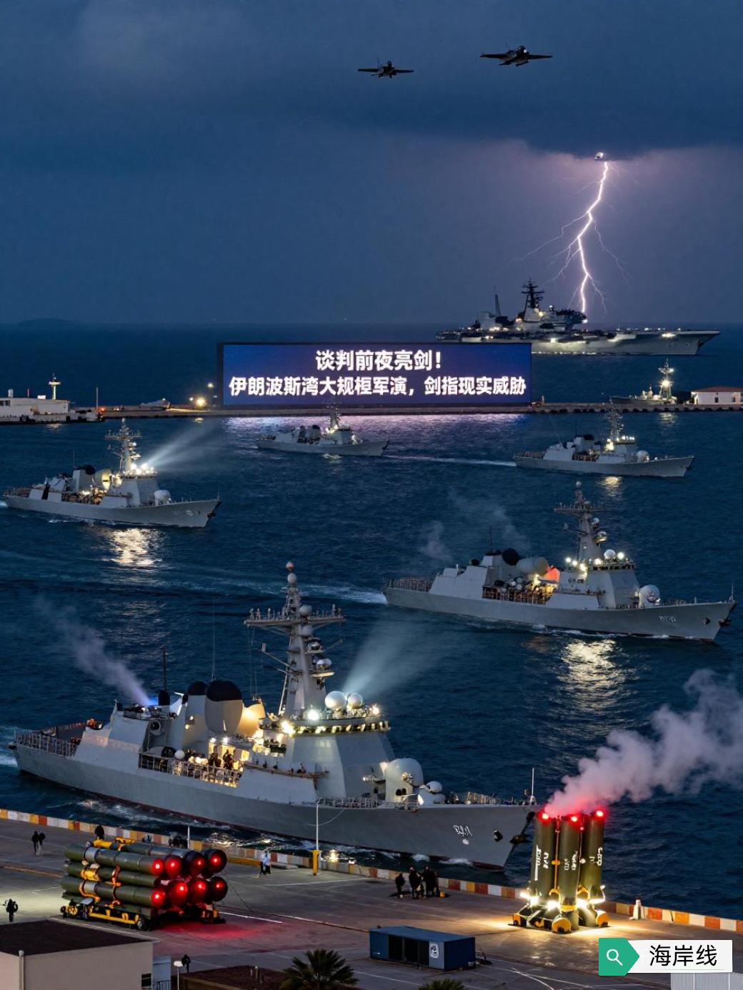 2月24日，伊朗突然搞了个大动作——革命卫队陆军在波斯湾沿岸全线拉开军演，代号“