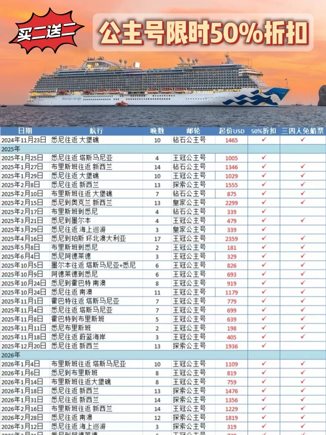 半价，半价❗️公主号超给力大促来袭❗️