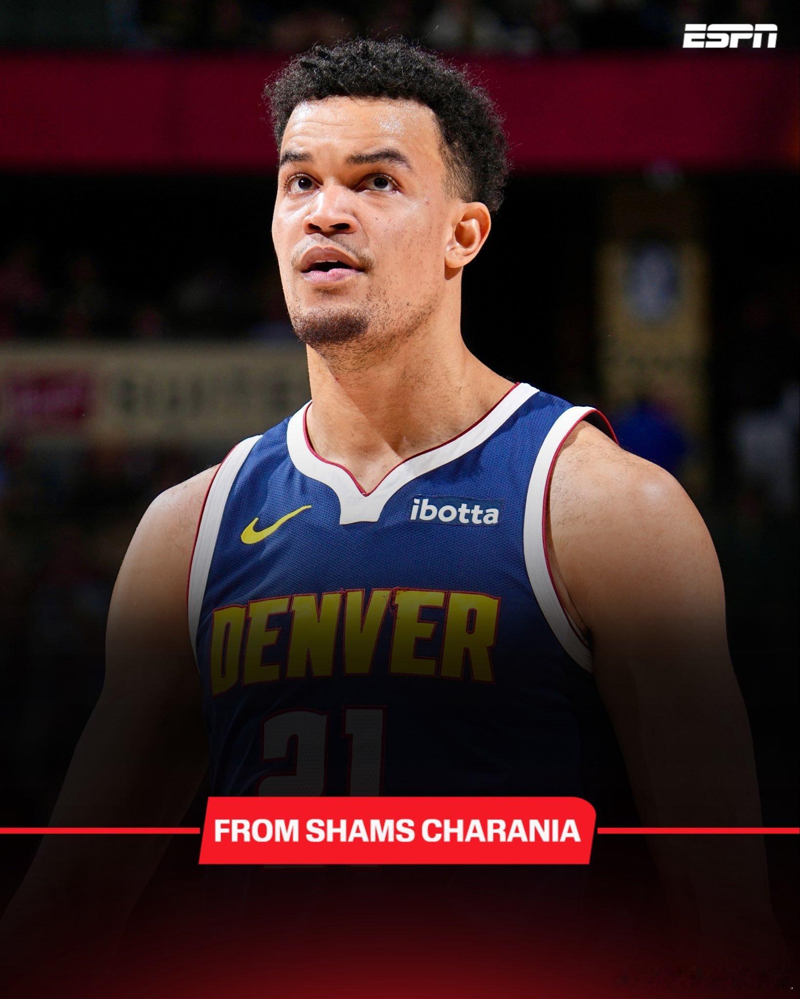 Shams：掘金将斯潘塞-琼斯的双向合同转为NBA标准合同，后者将在今年6月成为