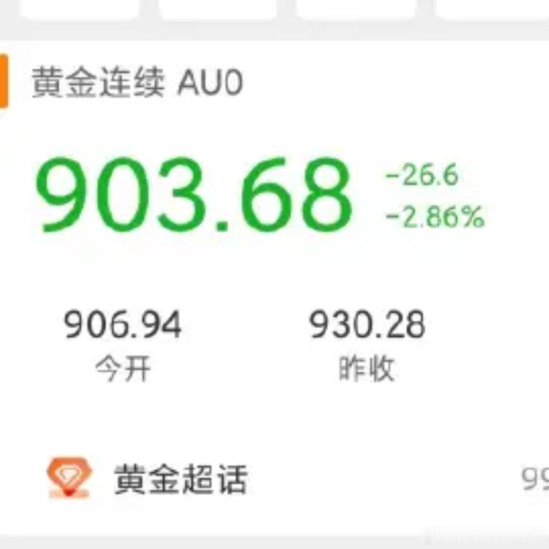 黄金正式从5月份的1000跌到900 之前加仓的亏惨了吧 
