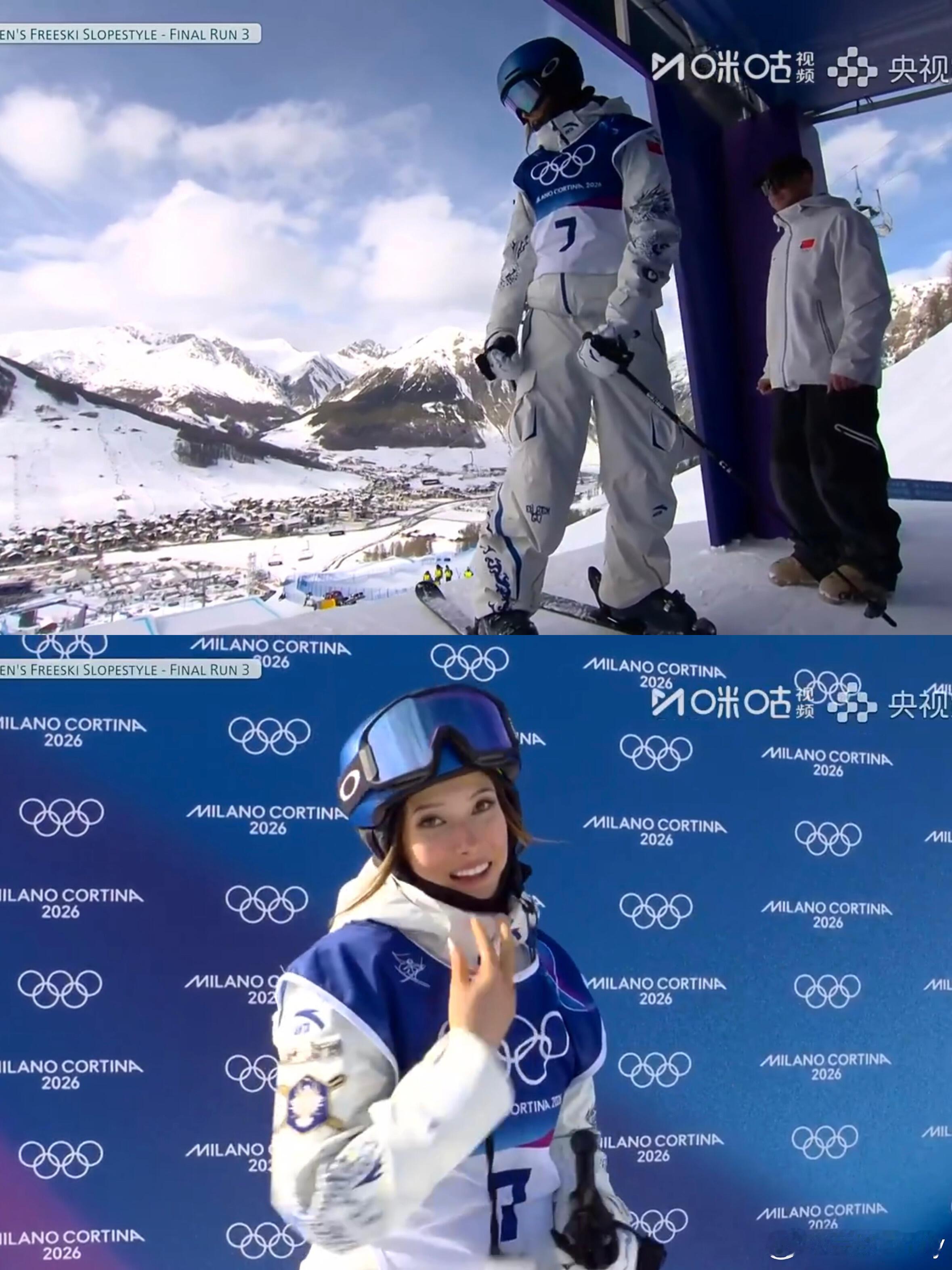 乒乓奥运冠军陈梦现身米兰-科尔蒂纳冬奥会，陈梦在livigno观众席看女子自由式