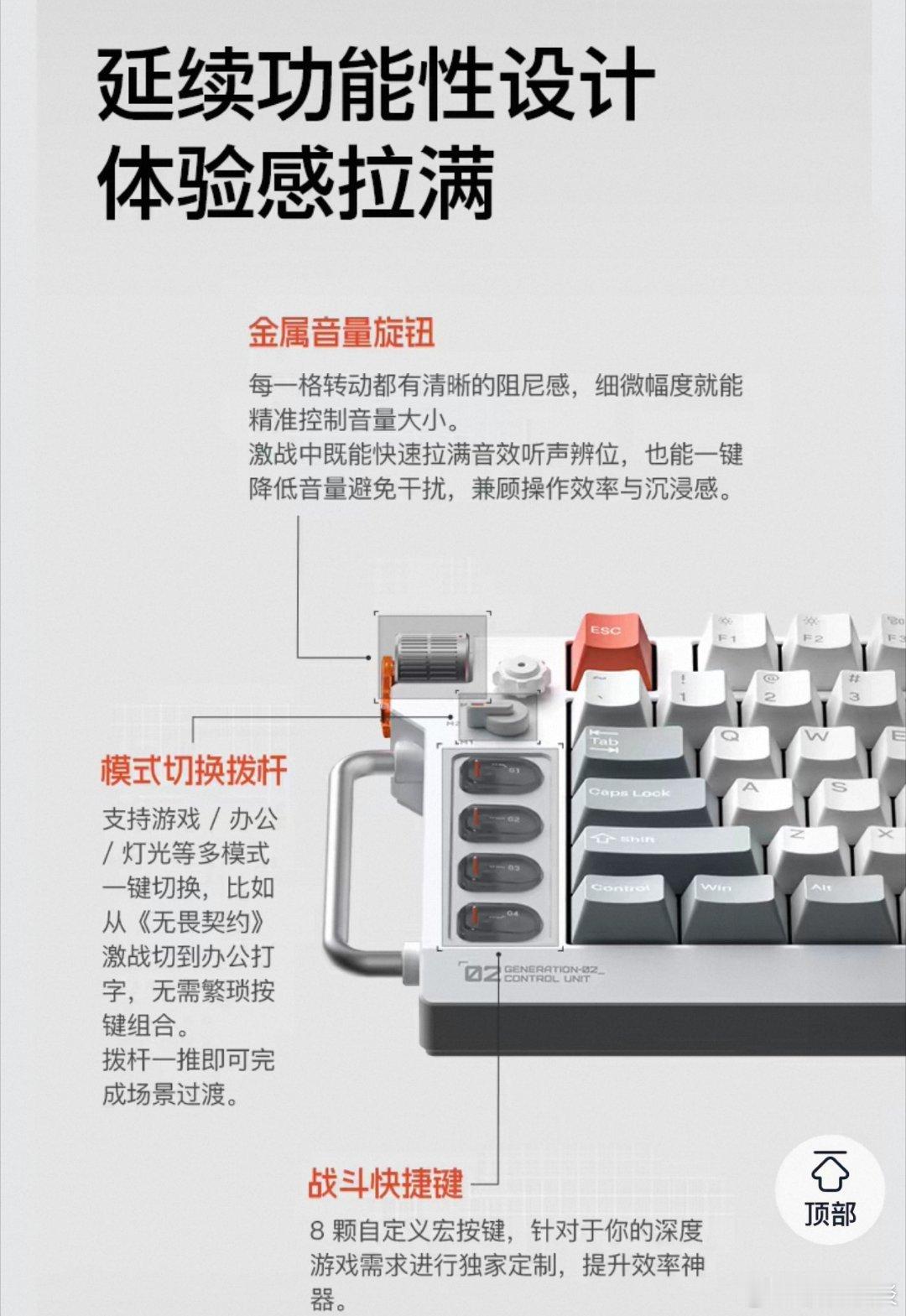 现在好多键盘喜欢把音量调节滚轮或者旋钮放右上角，这样右手还需要从鼠标拿下来才能调