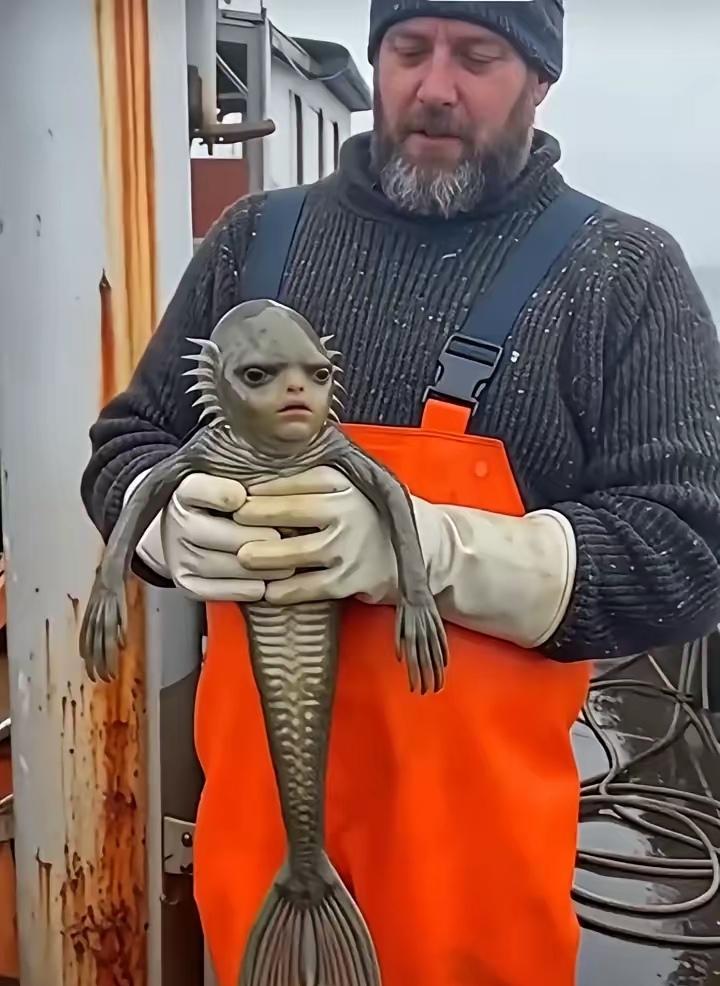 刚刷到个视频直接给我整懵了——渔夫从海里拽上个怪东西，乍一看像鱼，可仔细一瞧，这