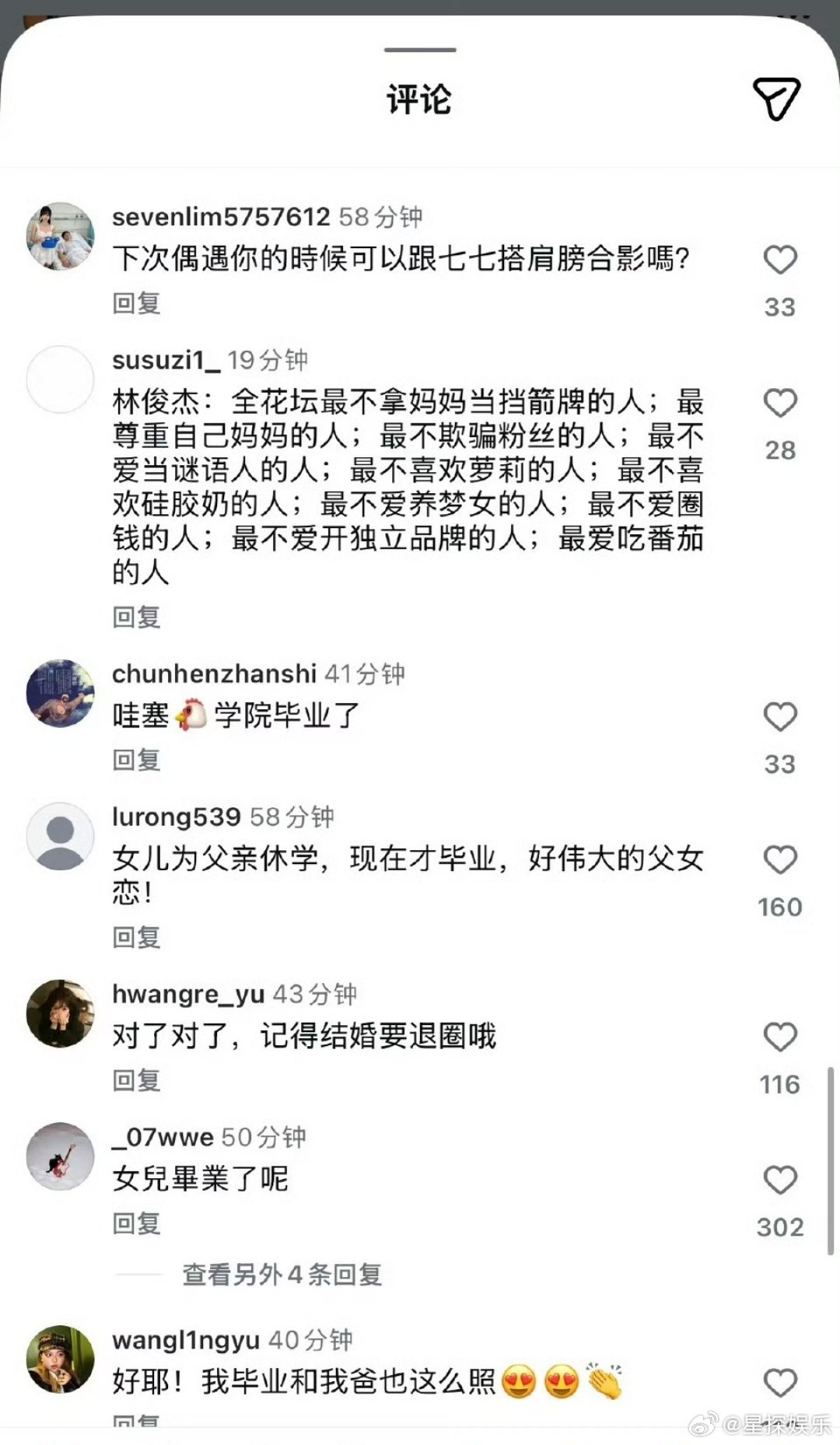 林俊杰评论区林俊杰这次的舆论风波，本质是老粉长久以来的情绪爆发从官宣恋情拿母亲生