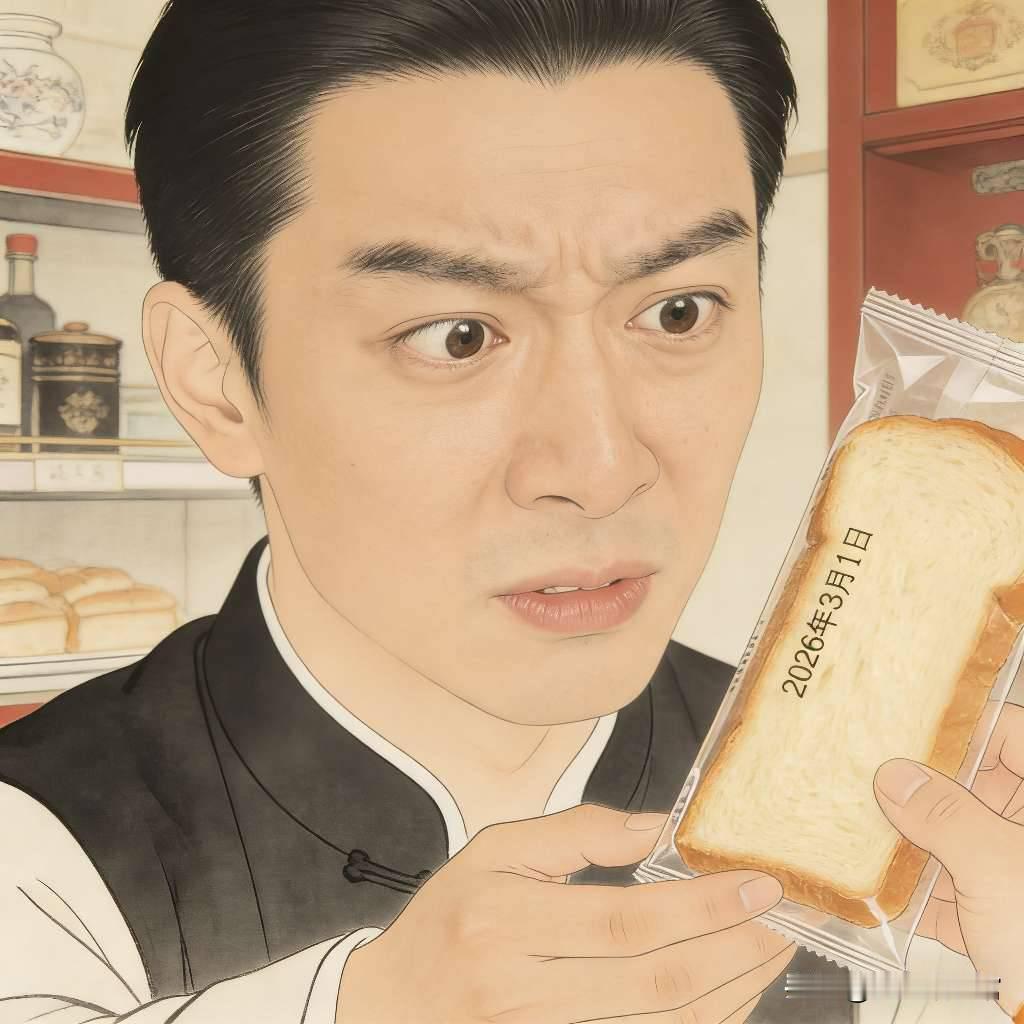 家人们谁懂啊！买个早餐差点以为穿越了！今天早上随手拿了袋面包，一看生产日期直接瞳