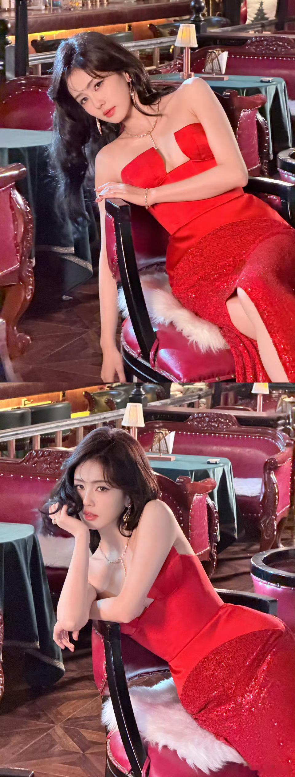 白鹿带着李佩仪参加微博之夜带着李佩仪参加微博之夜的白鹿 微博之夜白鹿红裙美飒亮相