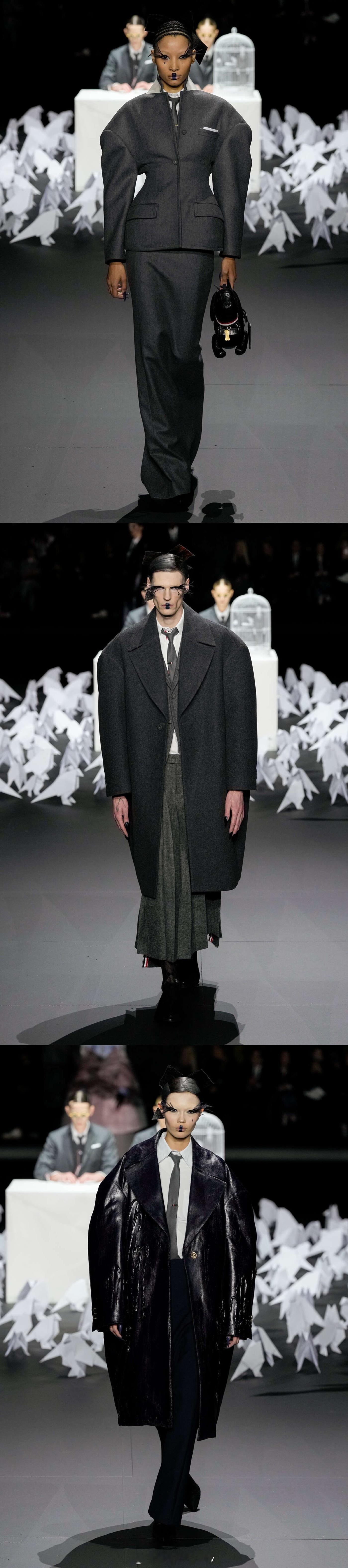 Thom Browne F/W 2025 •  大秀直击  看到环绕散落在秀场2