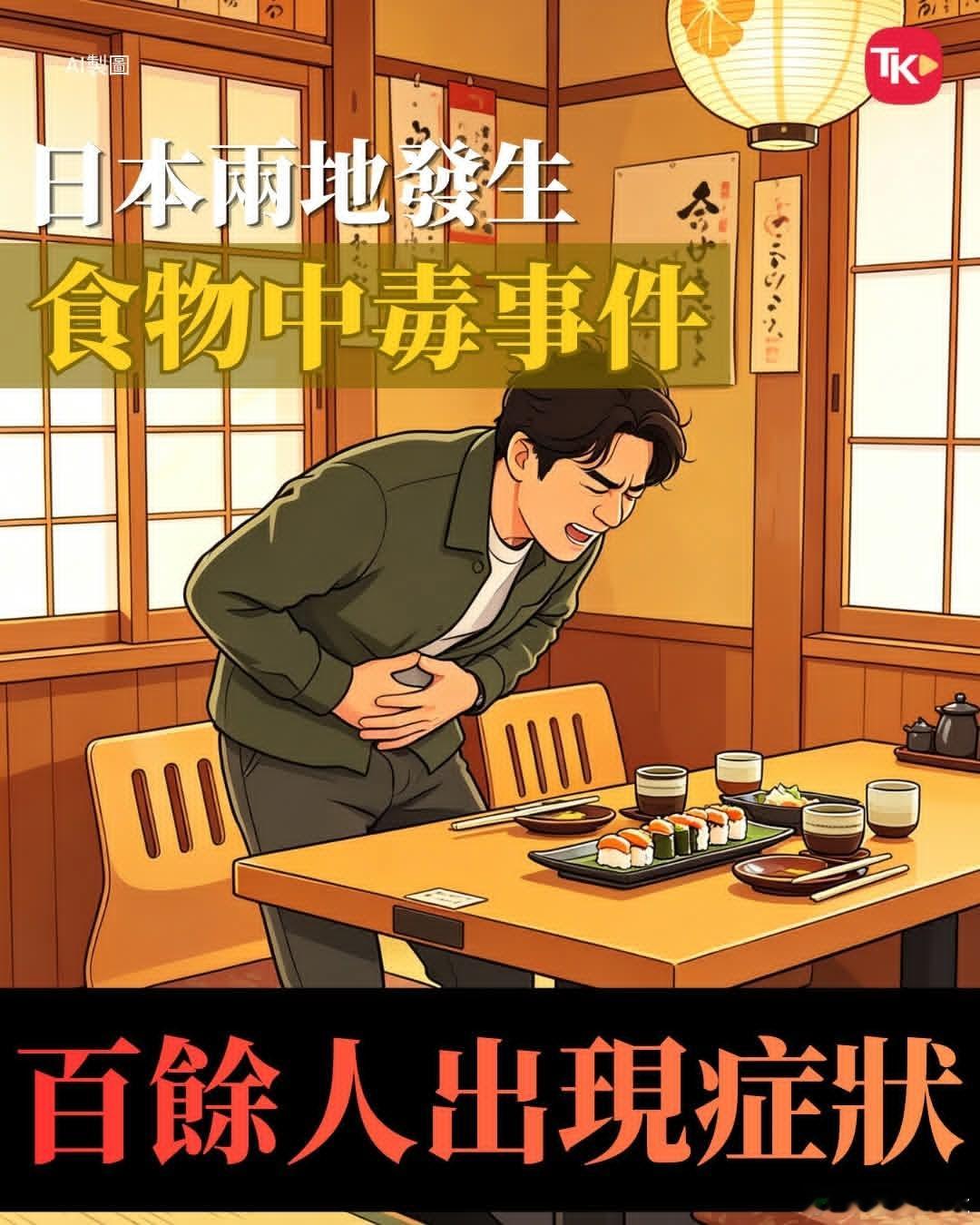 日本再爆食物中毒，百余人出现症状据日本媒体16日报道，日本广岛县福山市和爱知县名