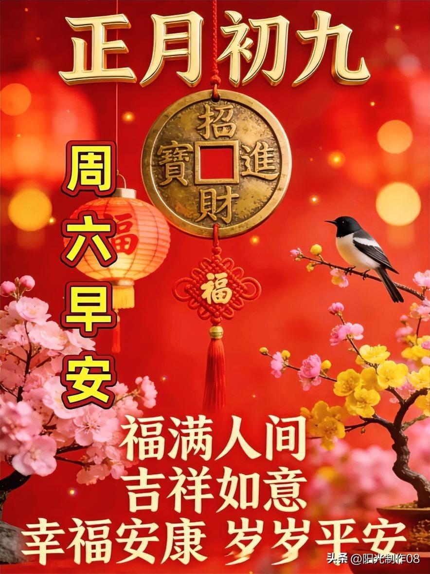 2026年正月初九，一条早安祝福在手机屏幕上亮起。
它说那天是正月十九，九九同心