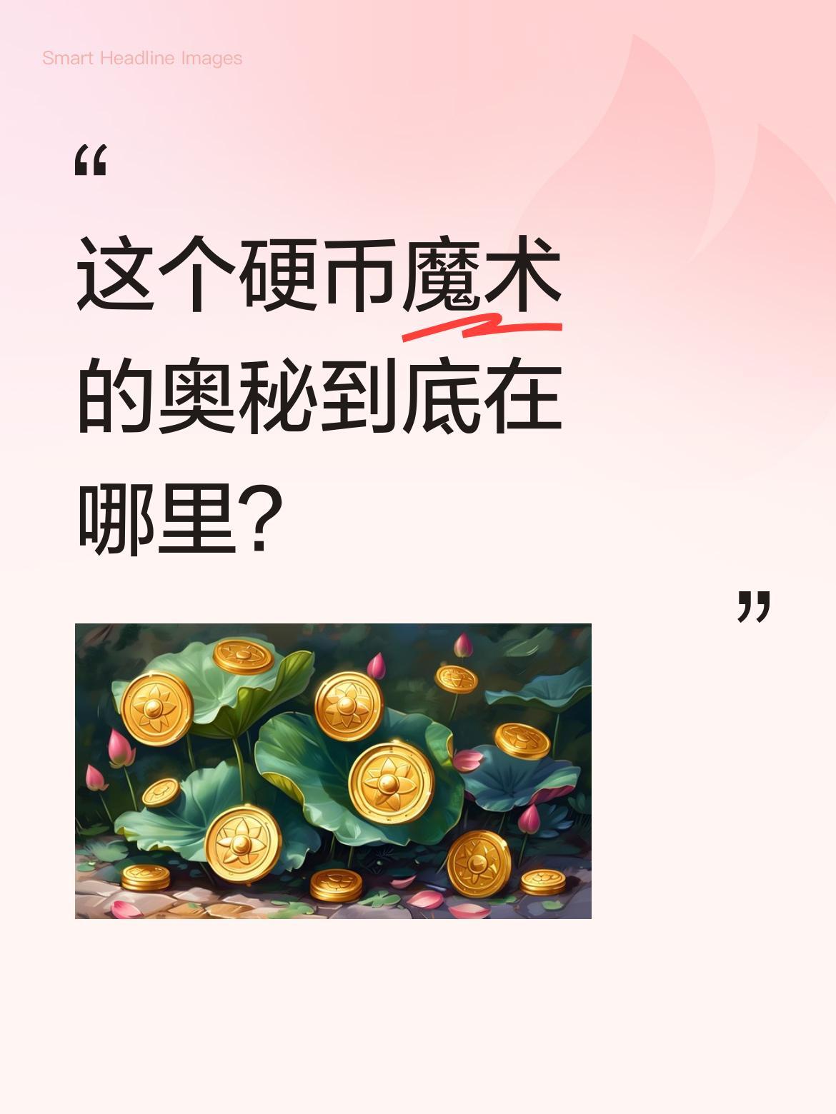 这个硬币魔术的奥秘到底在哪里？
视频里表演者将硬币在手中凭空消失又出现，动作流畅