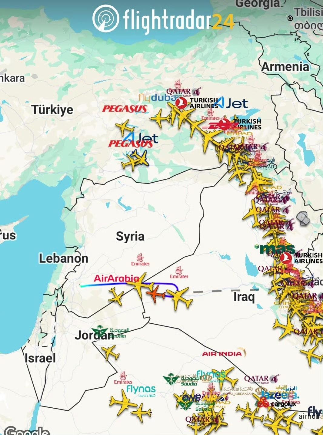 伊拉克巴格达机场即将关闭，空域预计在数分钟后开始清空！

根据专业航空网站数据，