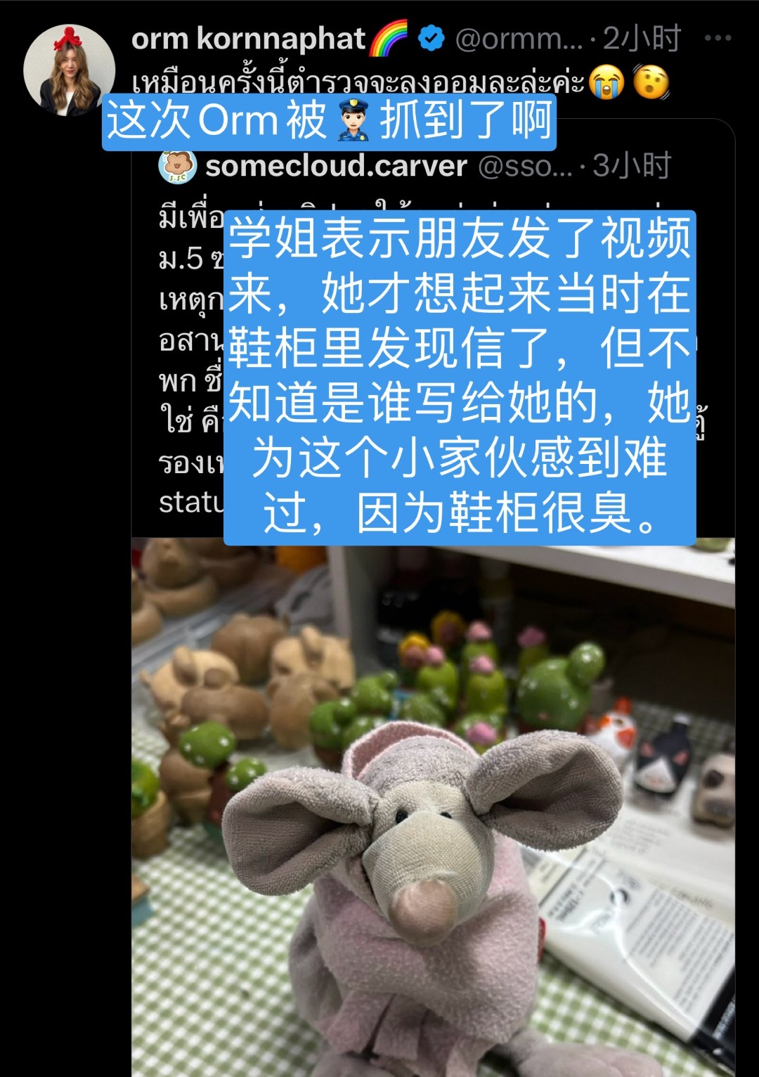 小姬毛节目里说中学时期超喜欢一个玩乐器爱画画的短发学姐，结果事件本人出来认领，金
