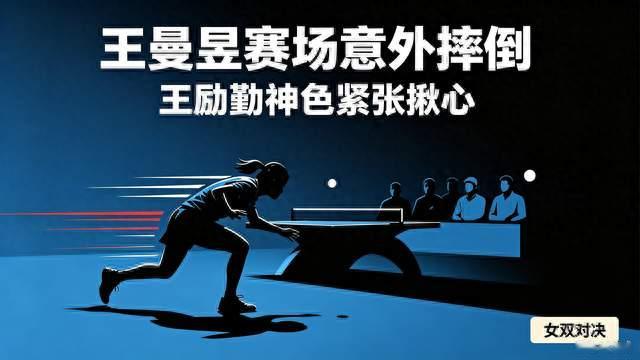 王曼昱赛场意外摔倒，王励勤神色紧张揪心