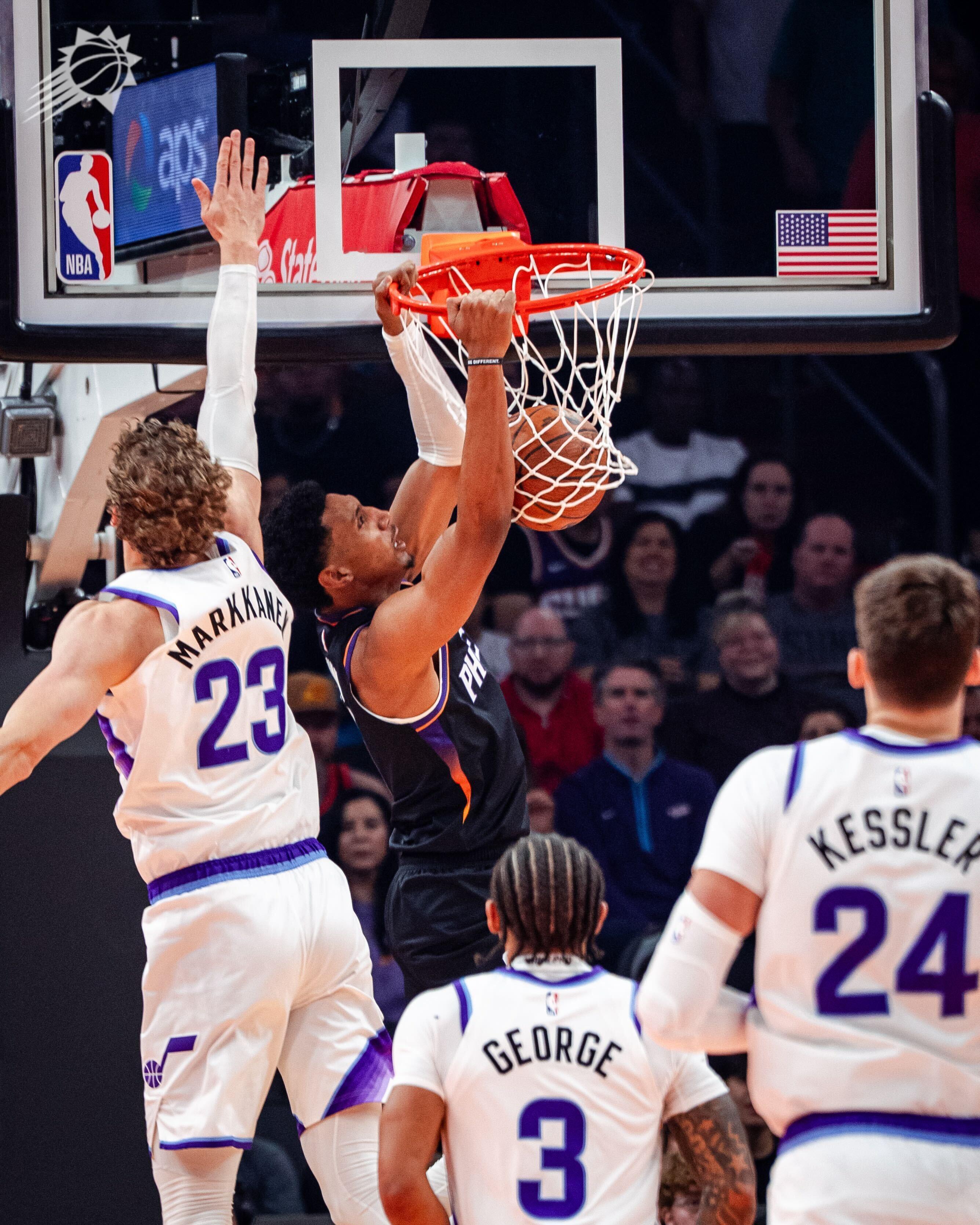 来自邓恩的暴扣！💪菲尼克斯太阳[超话] ｜旭日东升 ｜爵士vs太阳 ​​​