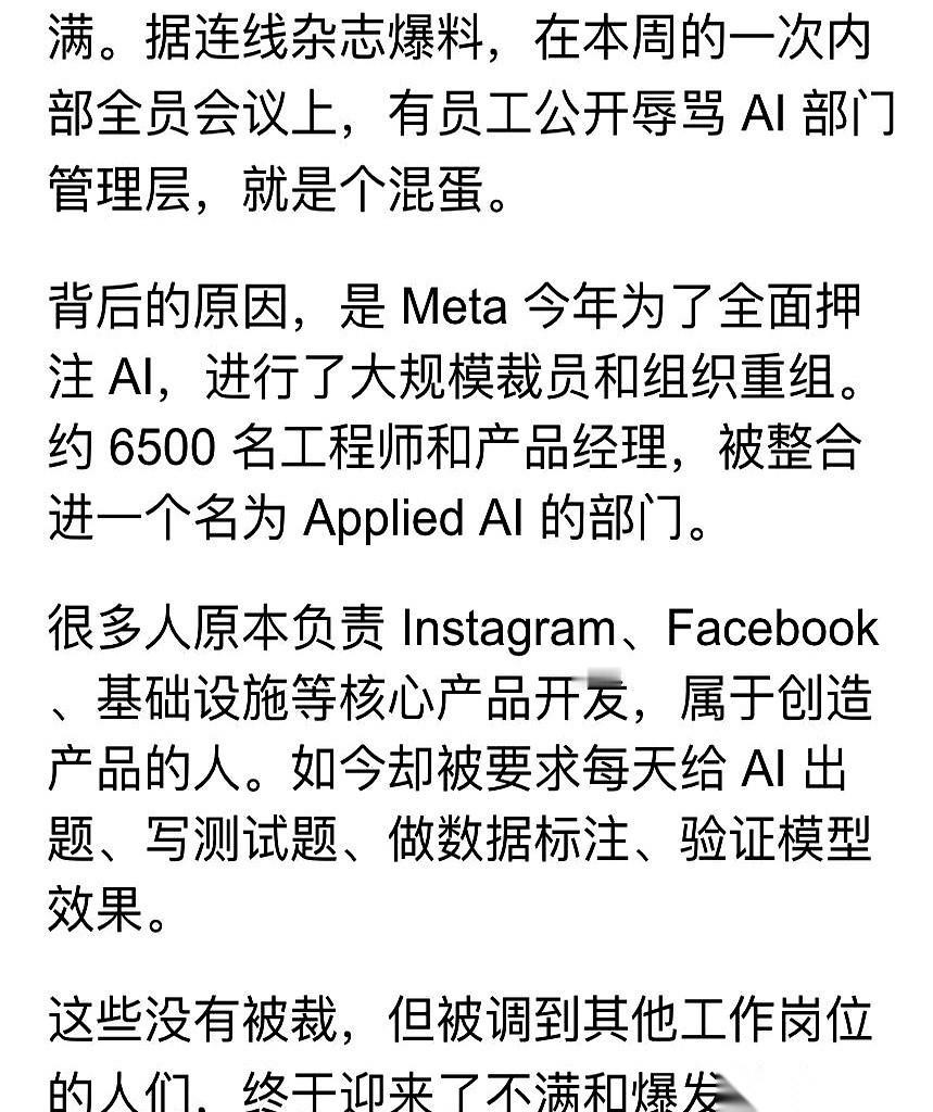 Meta最近那场千人线上会，上千个头像组成的像素墙里，一个麦克风图标，突然亮了。