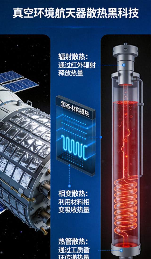 真空没有空气，航天器是怎么散热的？多数人不知道的太空黑科技