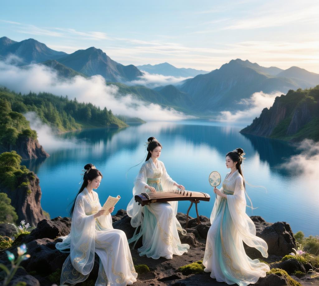 松花江的由来

在很久很久以前，长白山上住着一位美丽的仙女。她心地善良，有一天在