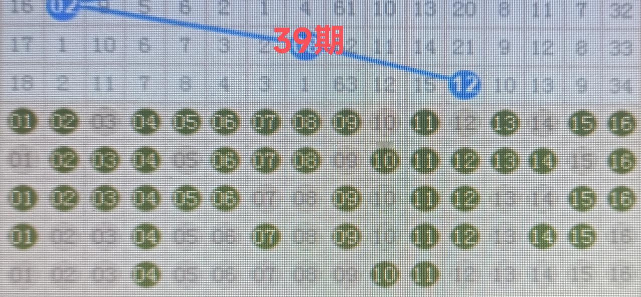 双色球第26039期蓝球预选
根据四个历史记录出号情况，排除号码04-10-11