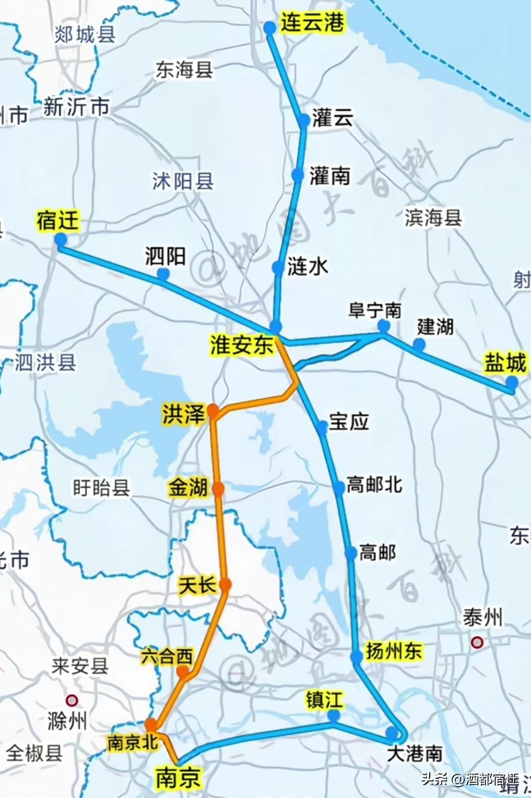 宁淮高铁建设全面提速，全线预计2027年上半年建成通车。这条时速350公里的高铁