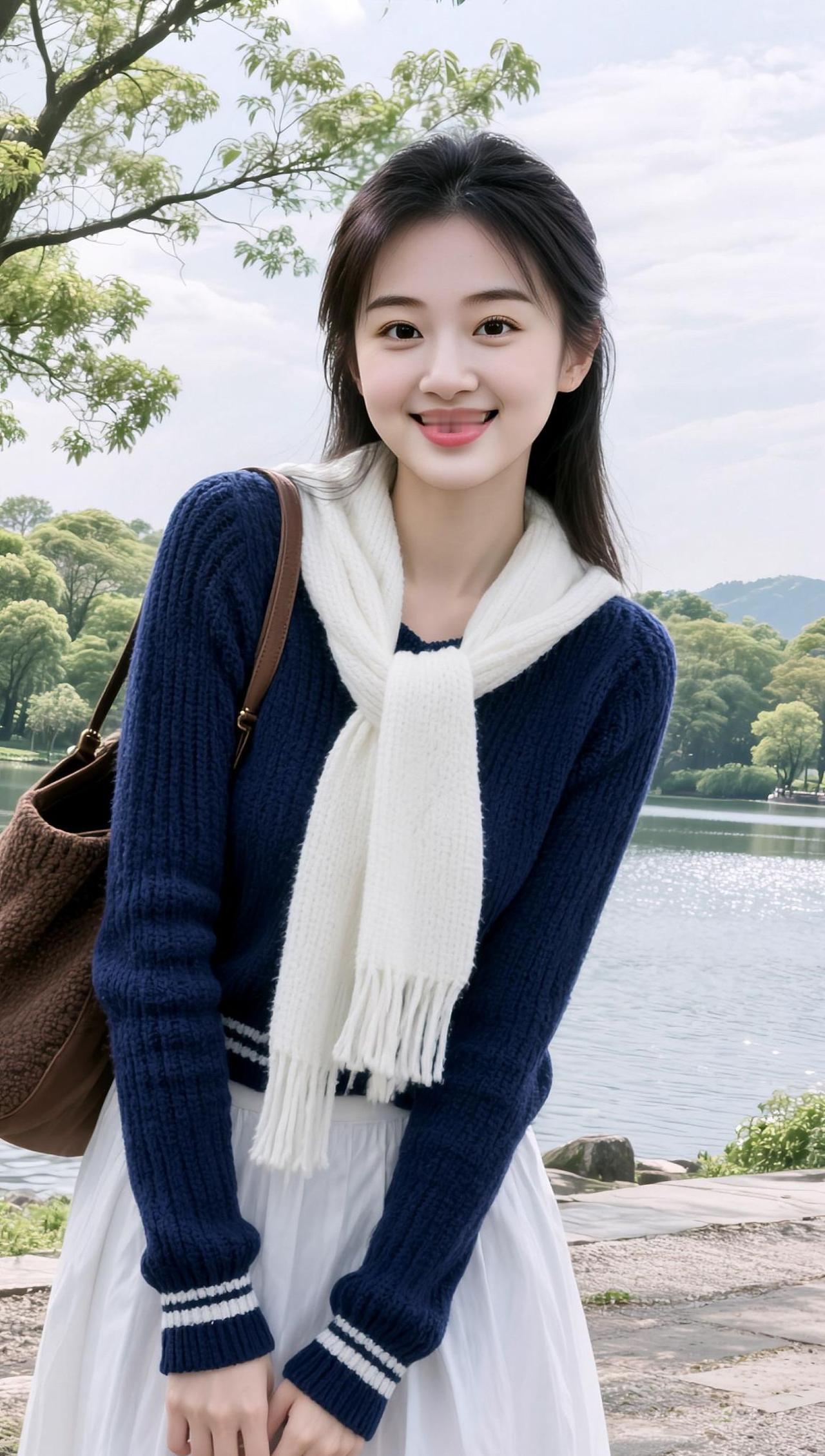 AI湖畔生活照 抖音ai创作 时尚发型