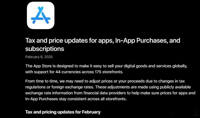 近日，苹果公司通过其开发者网站发布了关于多个市场App Store“税费”变化的