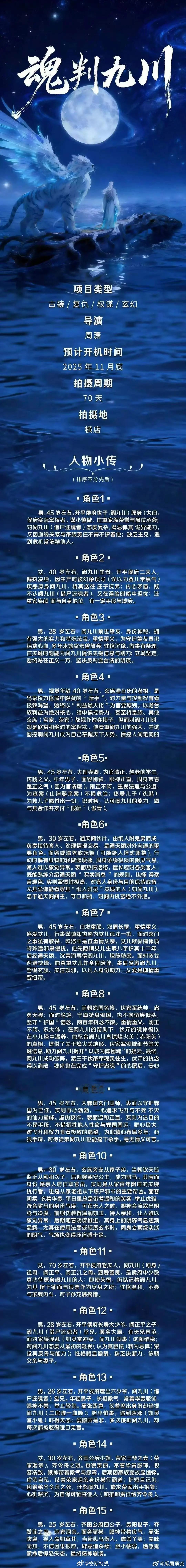 田嘉瑞新剧定妆了，貌似是短剧？ 