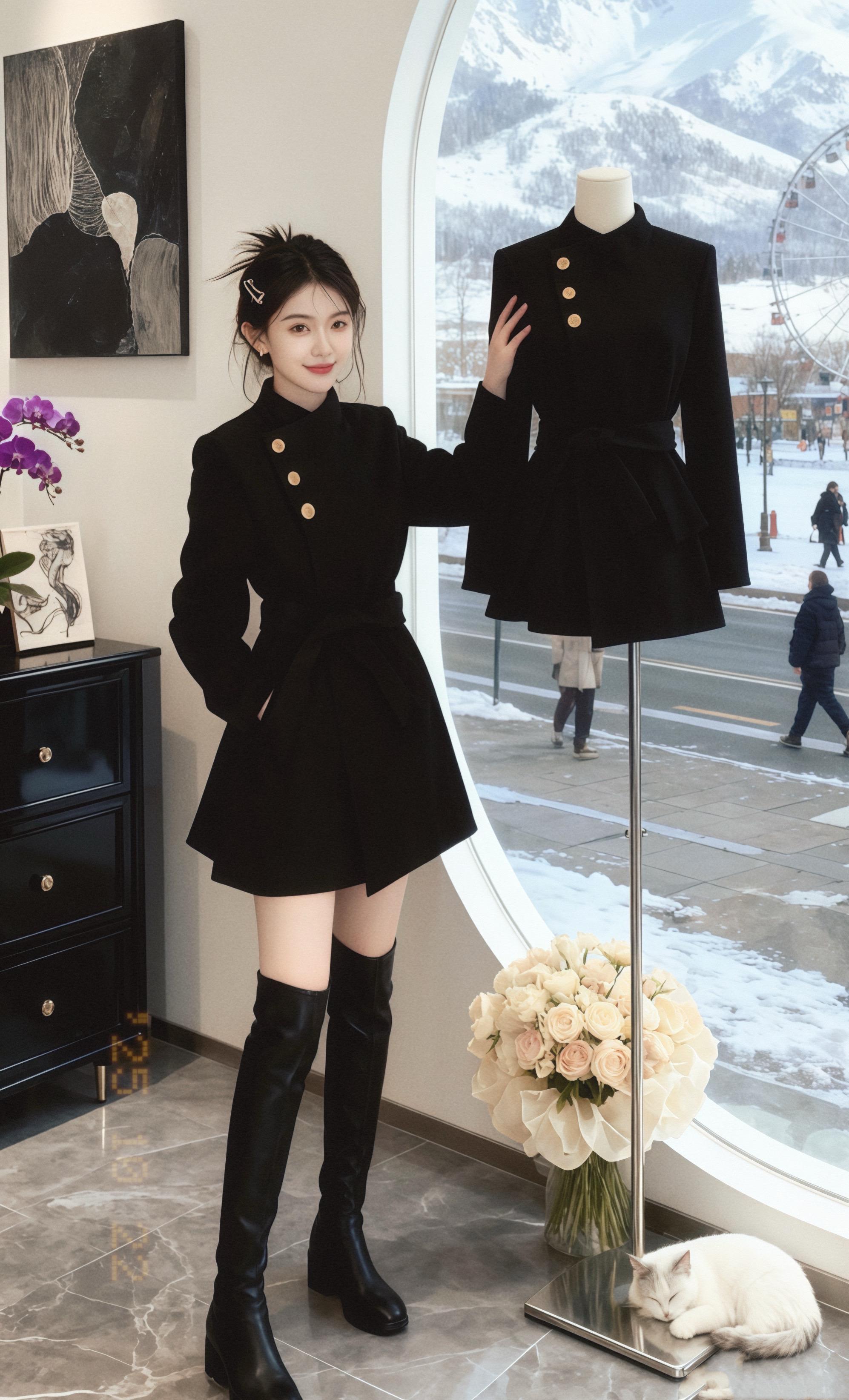 暖fufu的冬日ootd 黑色上衣怎么穿出高级感 穿搭 许妍味的初秋职...