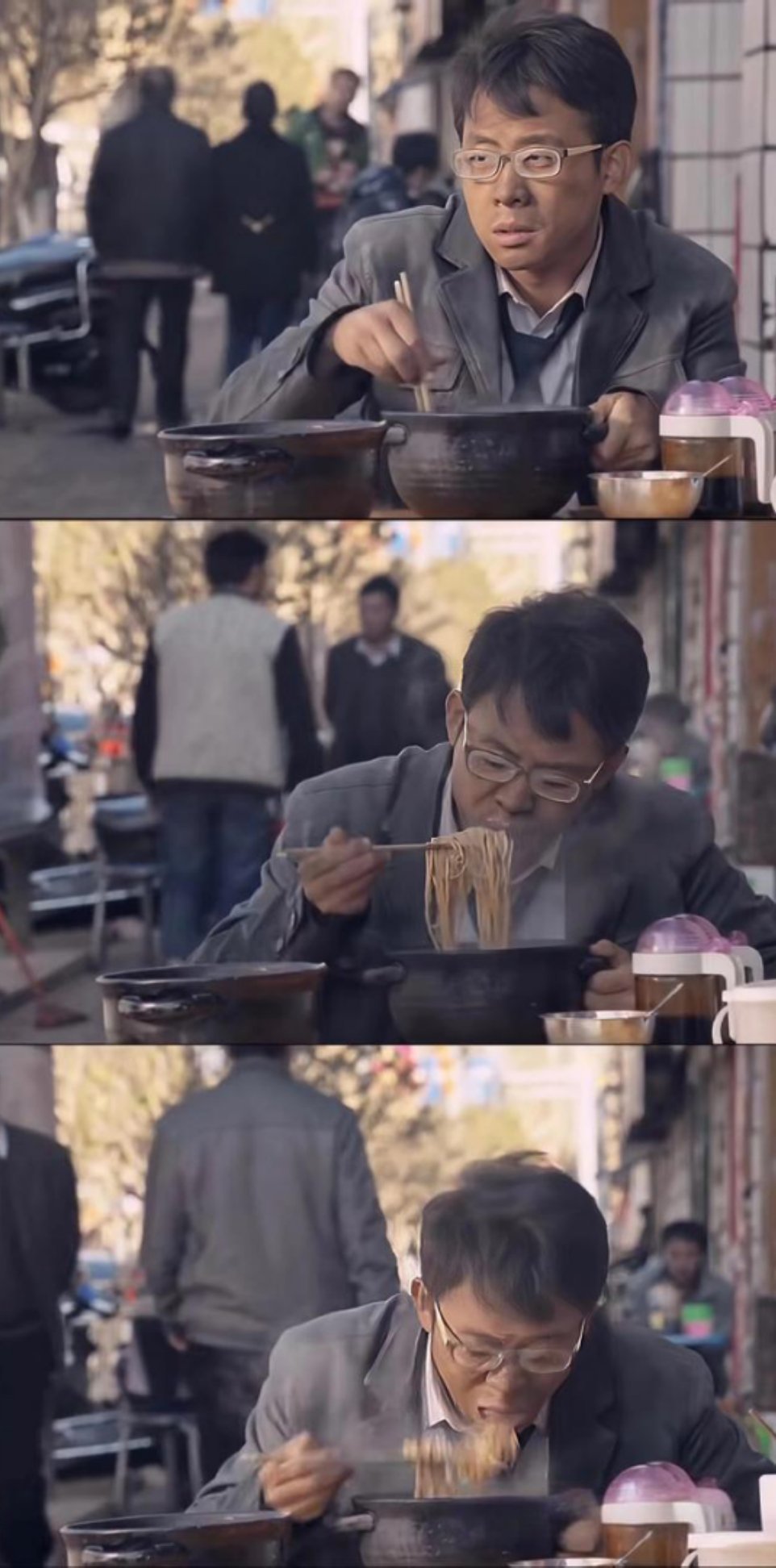 没有对比就没有伤害，看了黄晓明吃面和张译吃面，差距一目了然！ 