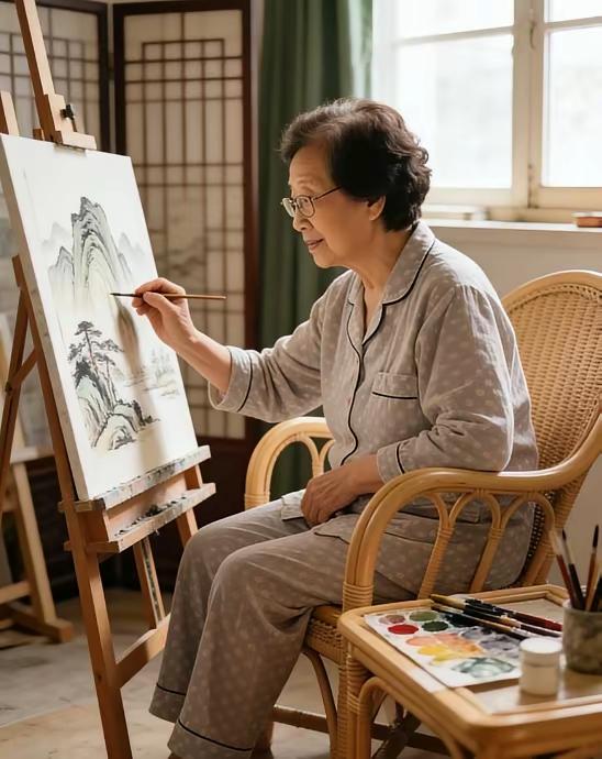 人生难得是清欢，
工笔写意山水间。