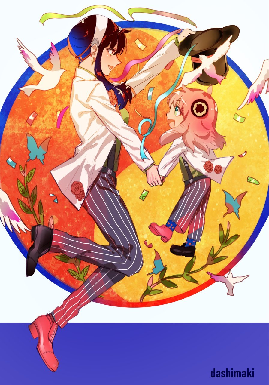 间谍过家家  漫视界企划  母女彩色插图约尔和阿尼亚好萌[哇]cr：dashim