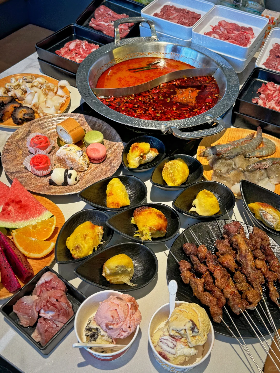 青岛顶配百元自助，第一次感觉吃牛羊肉回本