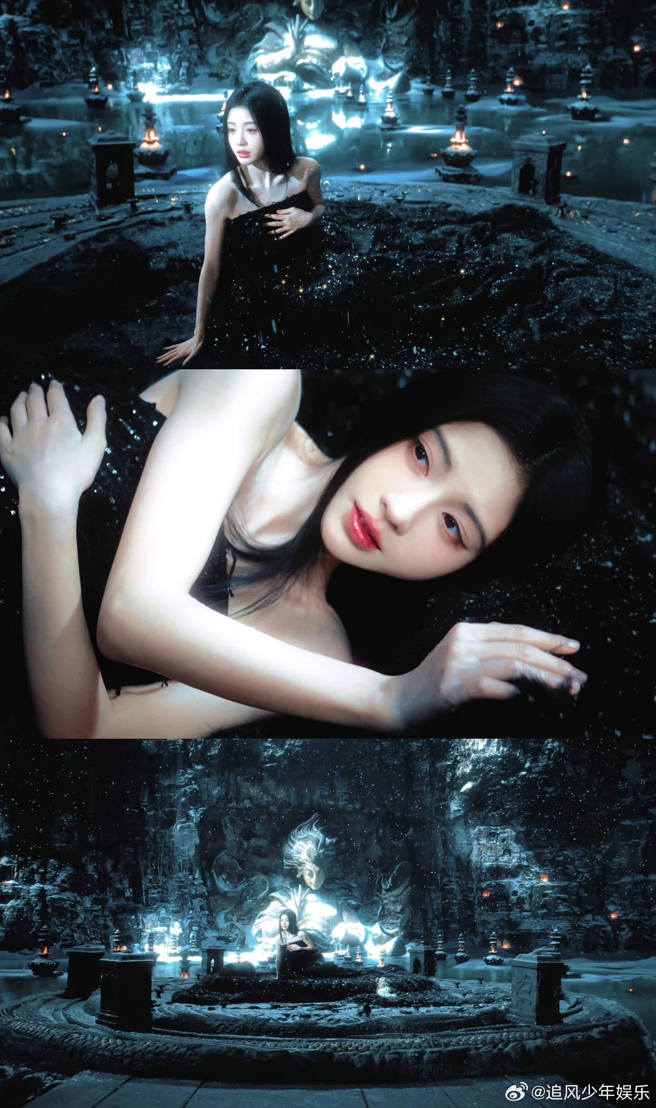 预告里鞠婧祎没有一帧不美 镜头里的每个动作和神情都被鞠婧祎演绎得极致，红衣妖艳白