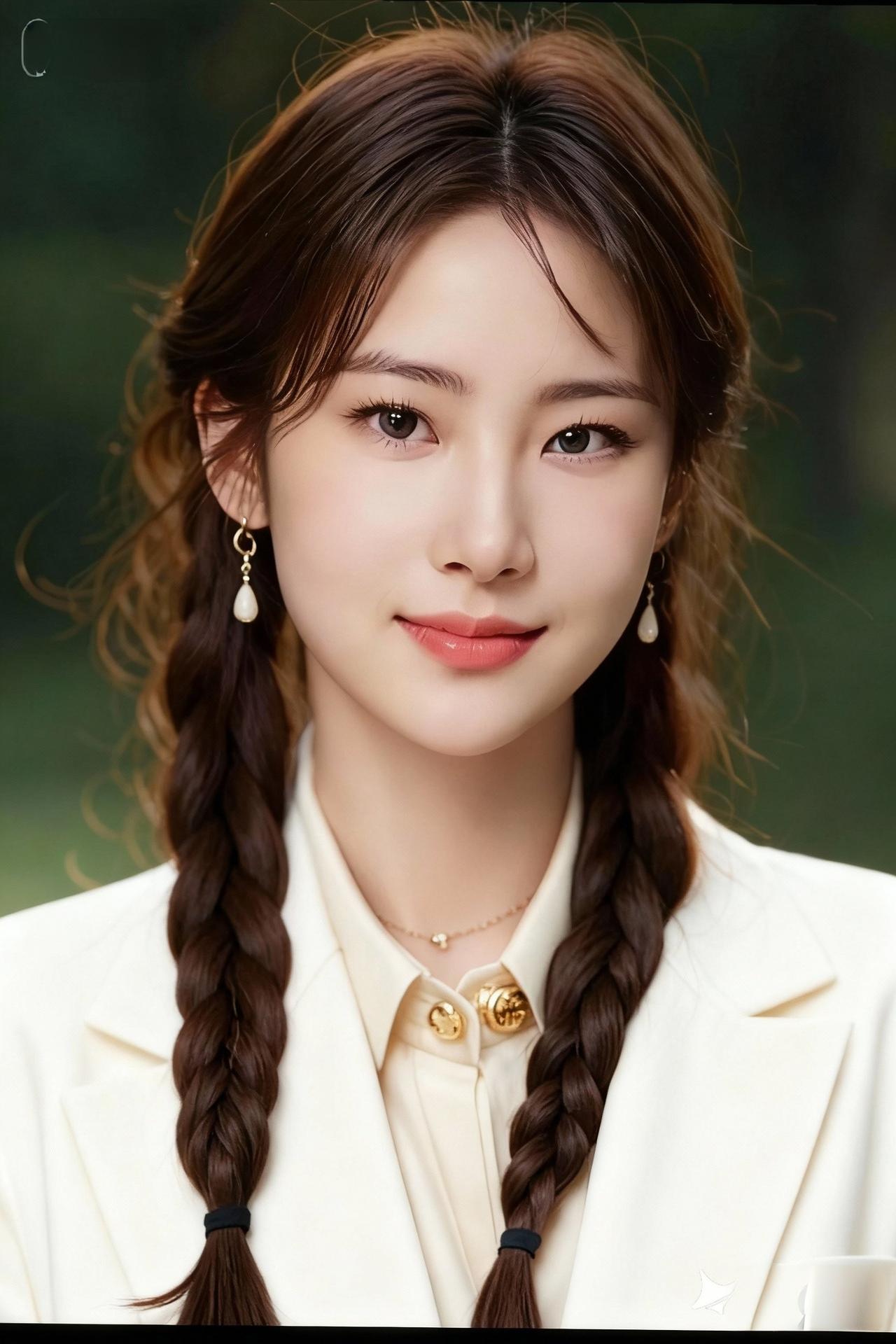 甜美少女风，双马尾搭配珍珠耳环，温柔可人！💖👩‍❤️‍💋‍👩