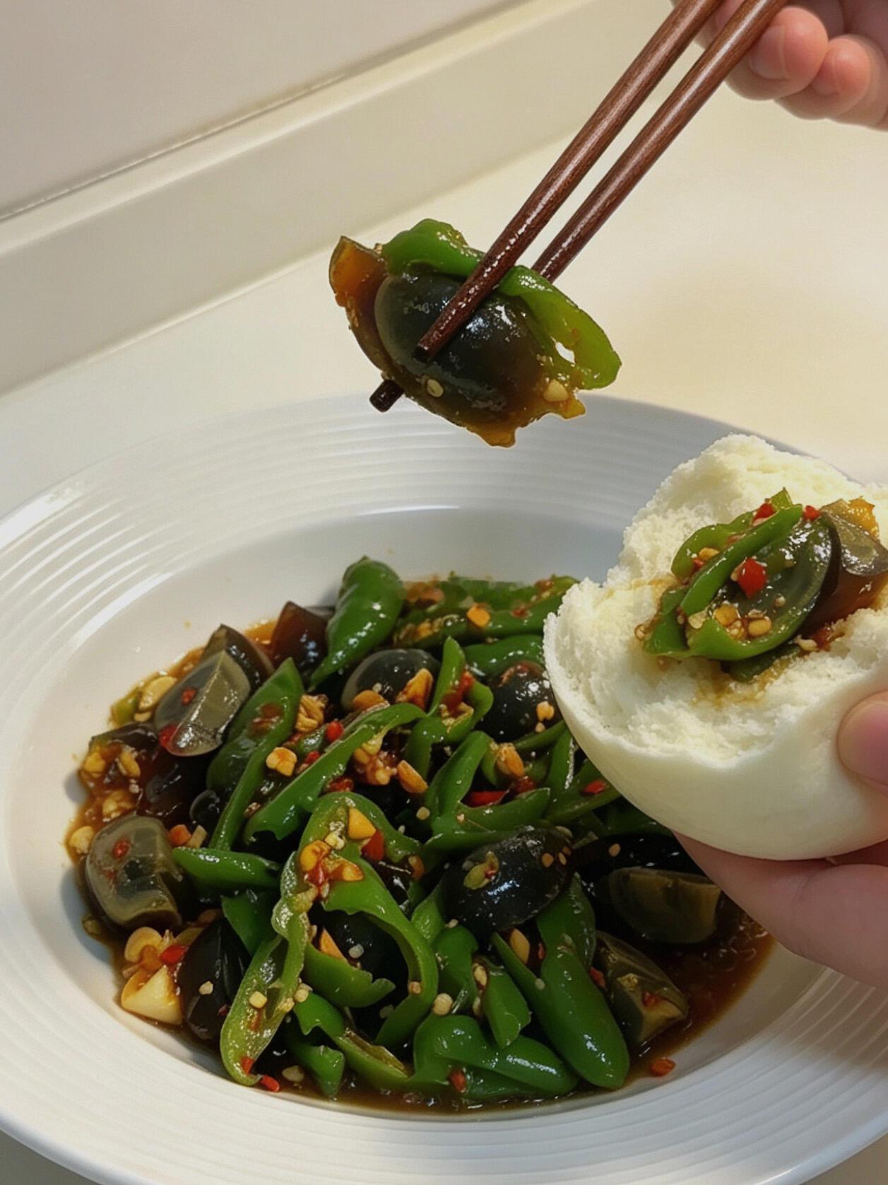 食材便宜、步骤简单、不容易翻车的双椒炒皮蛋做法，做了很多次，依然觉得值得分享1️