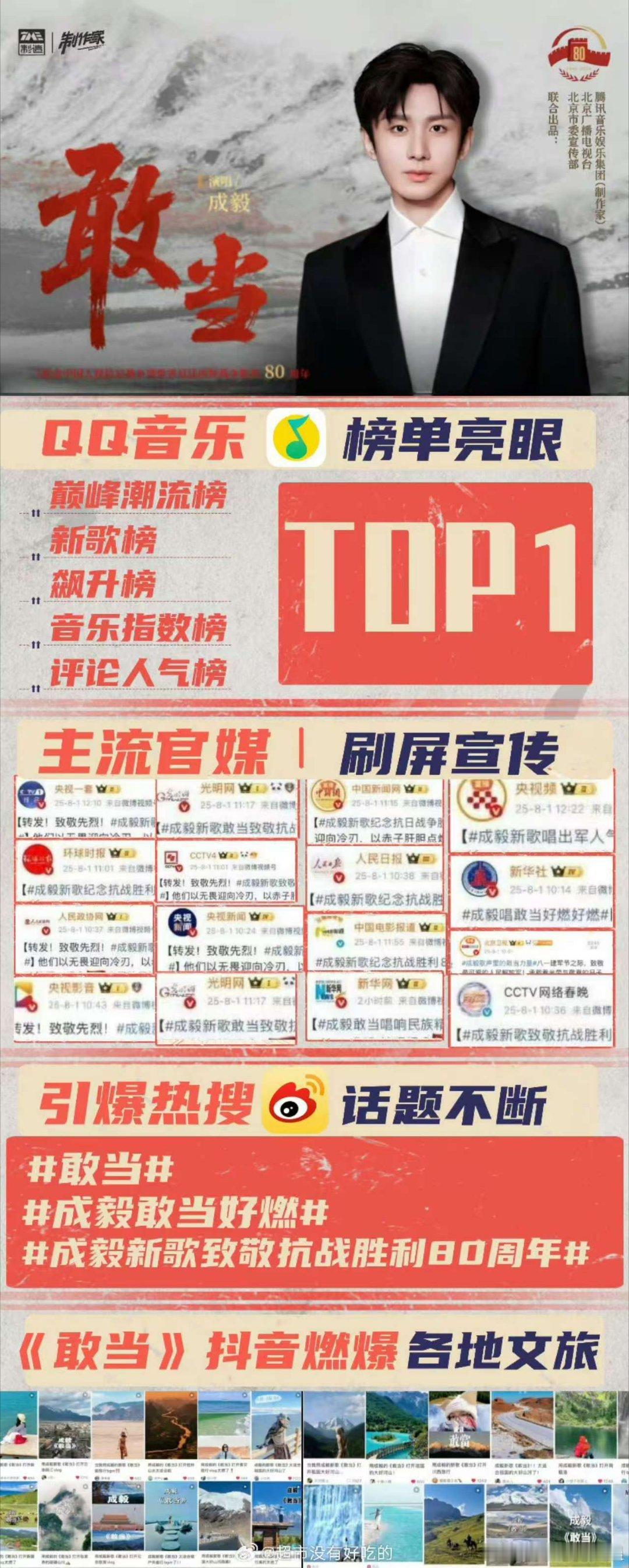 成毅新歌敢当战报成毅敢当战报成毅敢当战报，厉害啊，蛙趣 ​​​