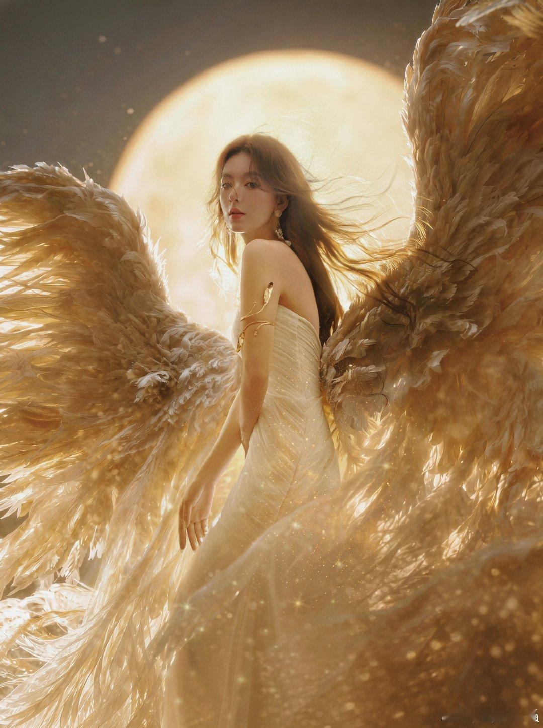 郭富城凌晨为方媛庆生郭富城凌晨发博为方媛庆生方媛生日大片也太美了吧！白裙、金翼、